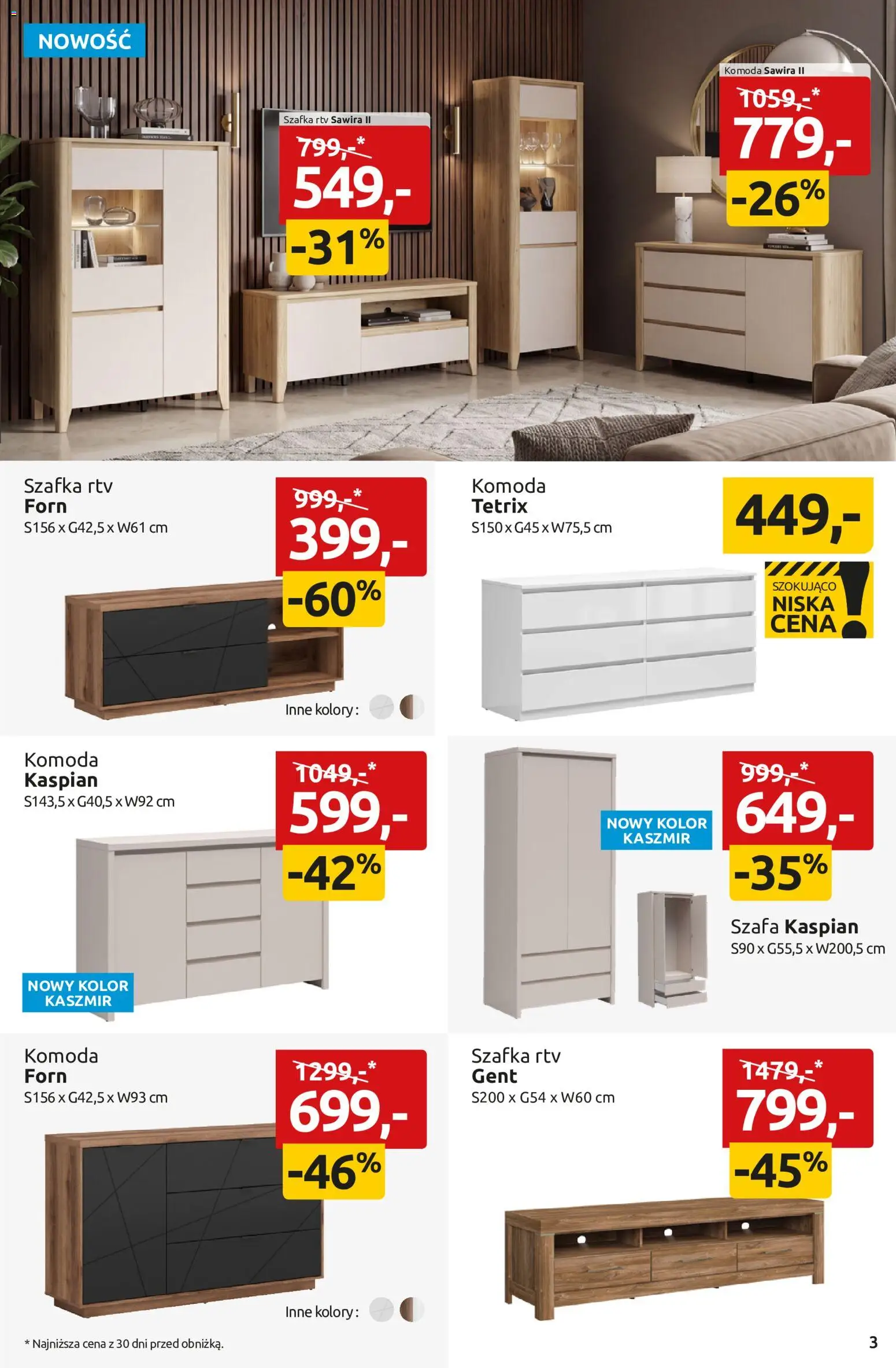 Black Red White promocje od 15.06.2026 | Strona: 3 | Produkty: Szafa, Komoda, szafka RTV