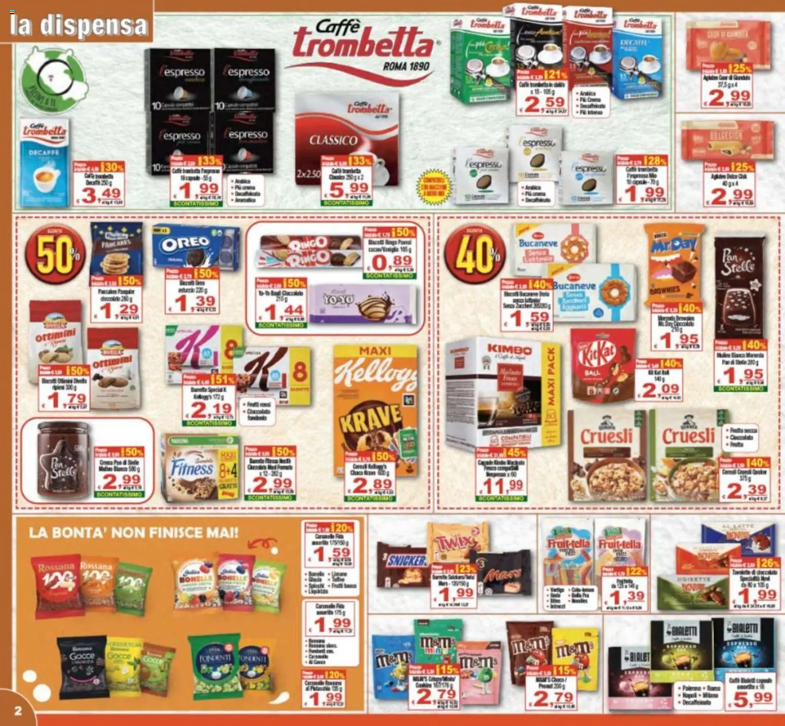 Volantino CTS del 02/09/2026 | Pagina: 2 | Prodotti: Frutta, Oreo, Kimbo, Brownies