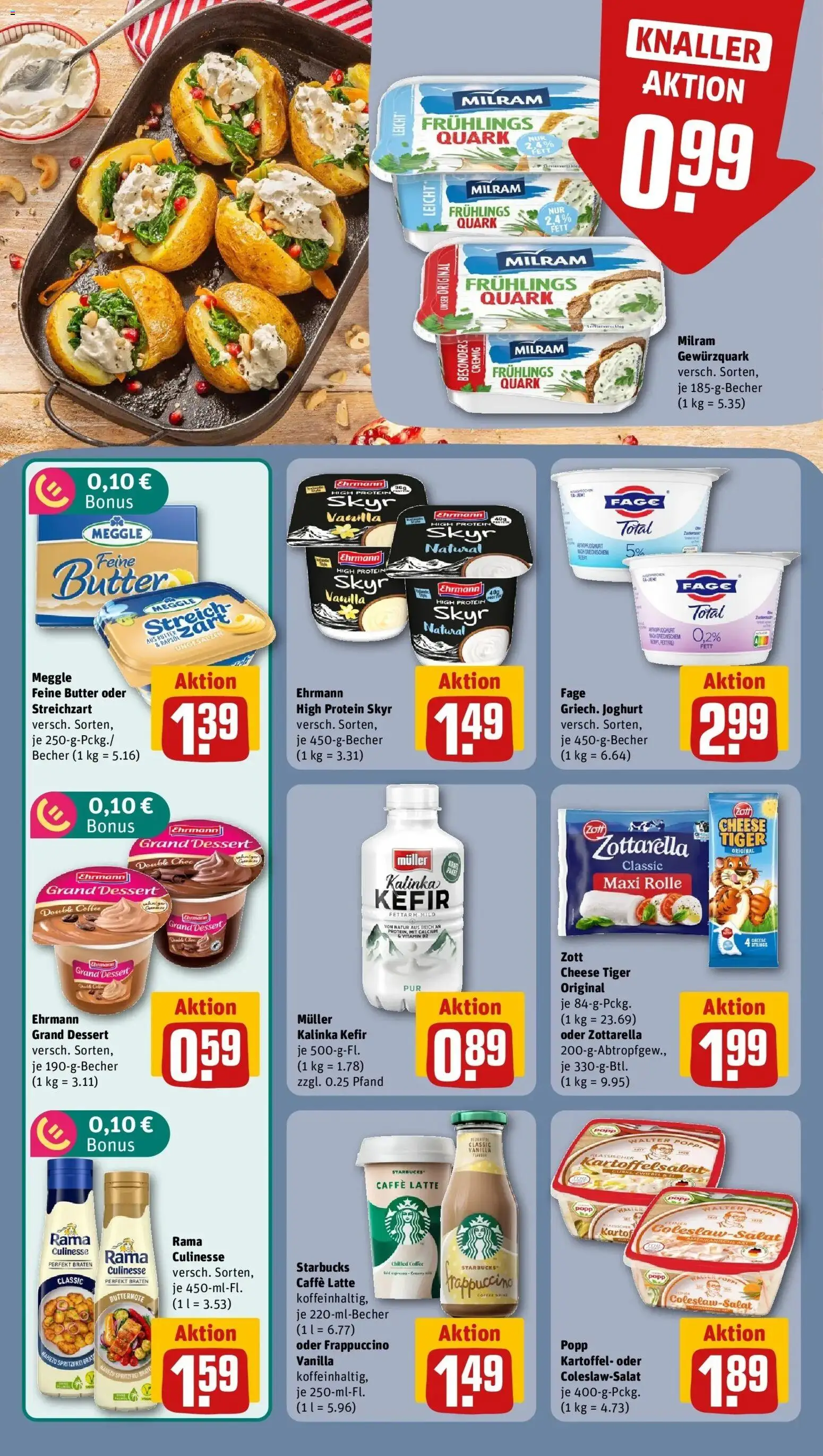 REWE Prospekt ab 07.09.2026 zum Blättern » Angebote | Seite: 13 | Produkte: Kefir, Rama, Butter, Starbucks