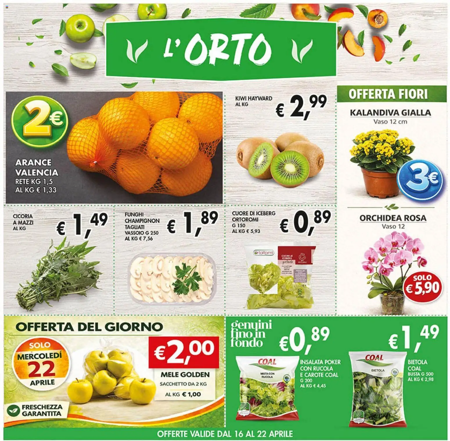 Volantino Coal del 09.04.2026 | Pagina: 11 | Prodotti: Rucola, Insalata, Funghi, Vassoio