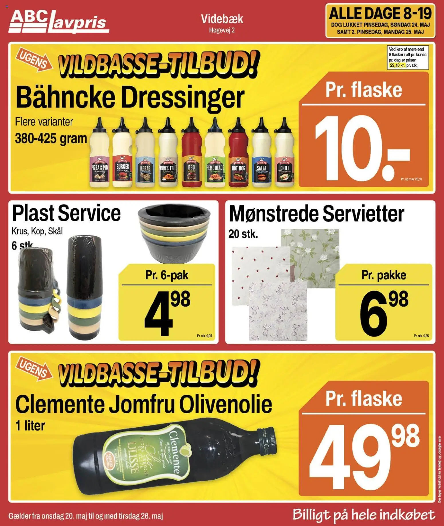 Abc Lavpris tilbudsavis – gyldig fra 20.05.2026 | Side: 4 | Produkter: Salat, Kebab, Remoulade, Olivenolie