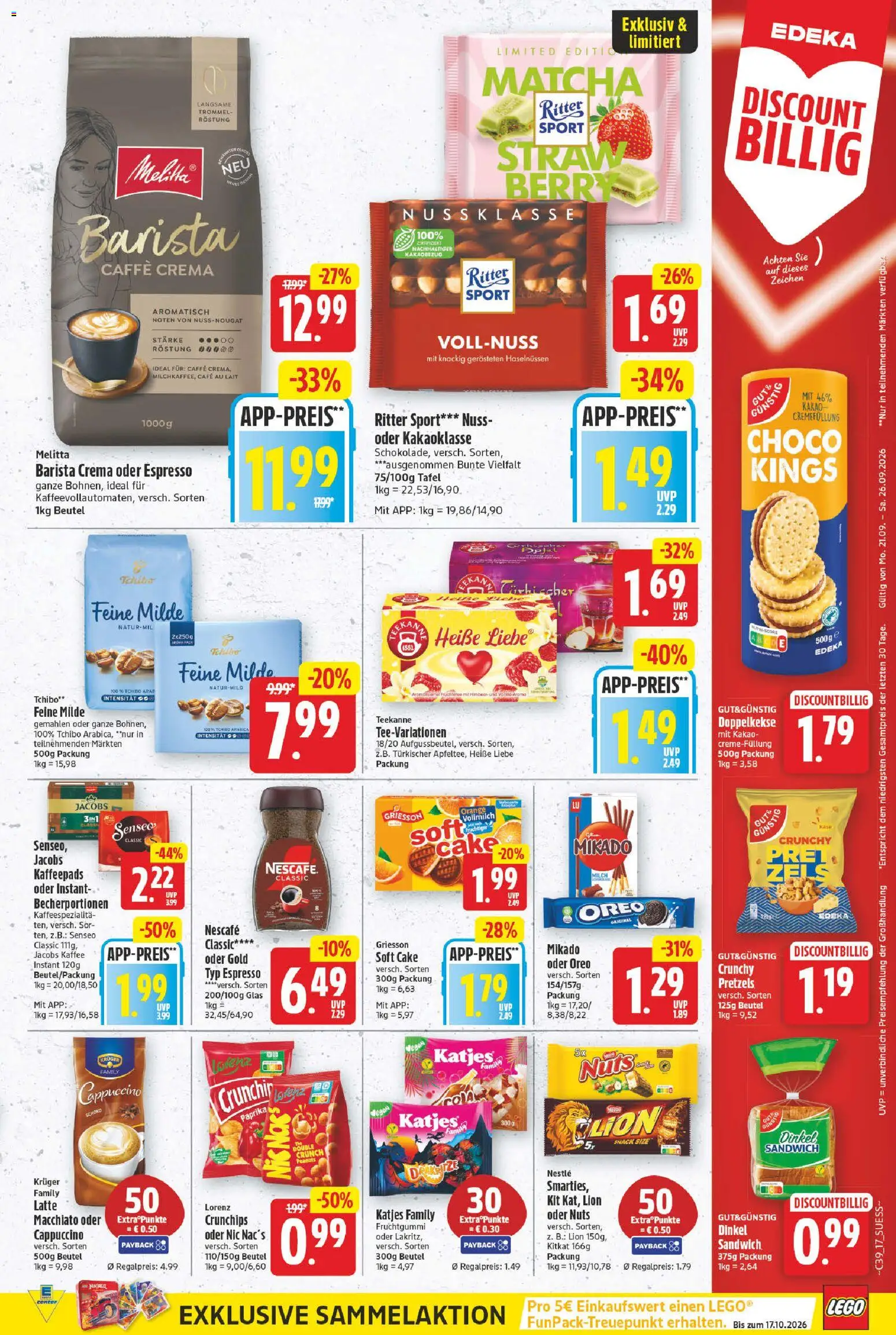 E center Prospekt – gültig ab 21.09.2026 | Seite: 17 | Produkte: Melitta, Nescafe, Milch, Ritter sport