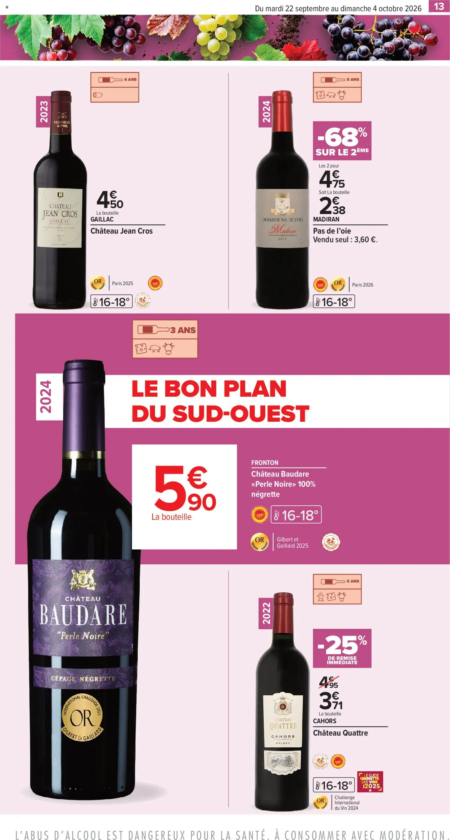 {H1} | Page: 13 | Produits: Cahors, Jean, Bouteille, Vin