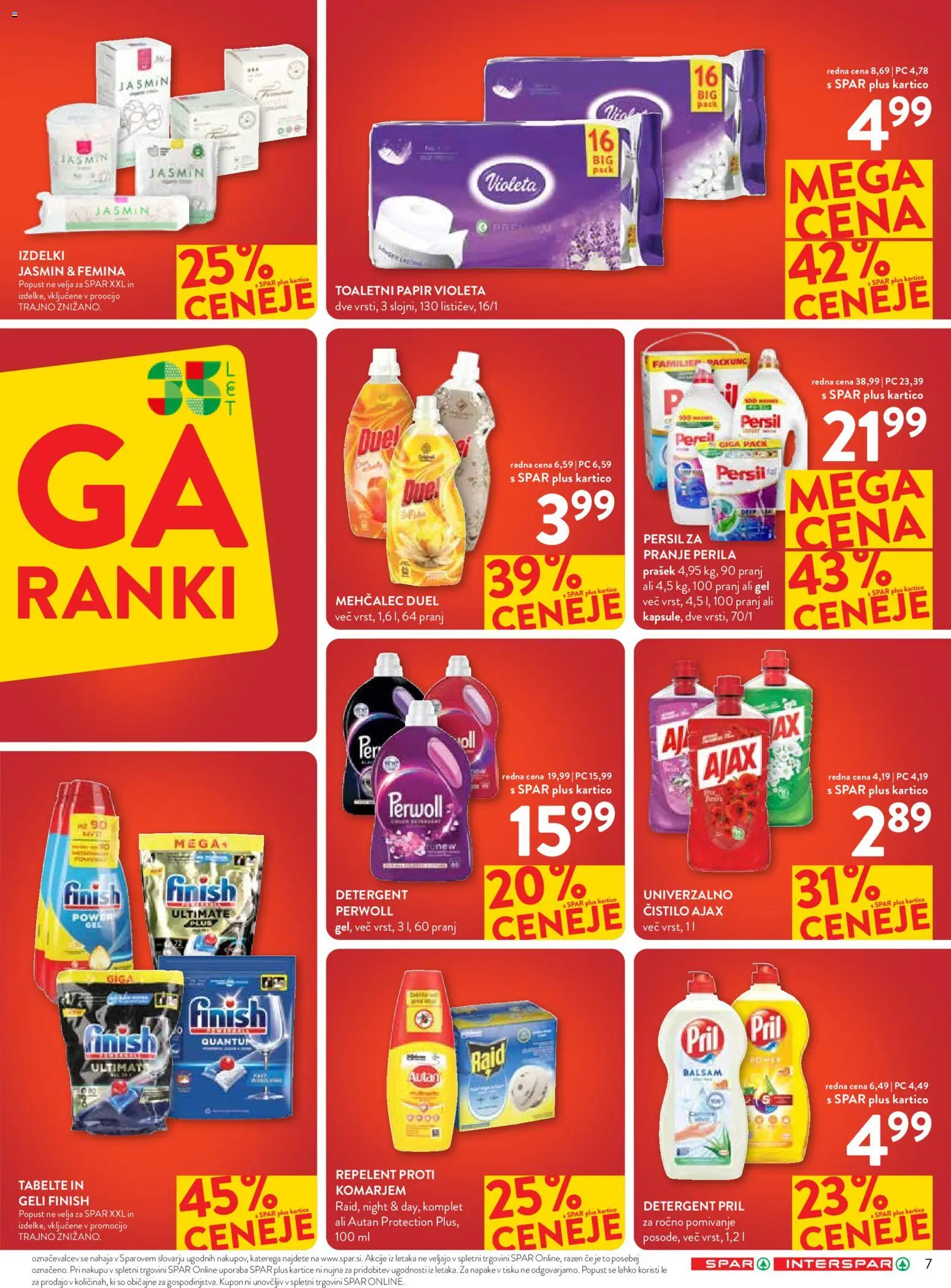 Novi Spar katalog ponudbe – veljaven od 12.08.2026 | Stran: 7 | Izdelki: Repelent, Prašek, Mehčalec, Detergent