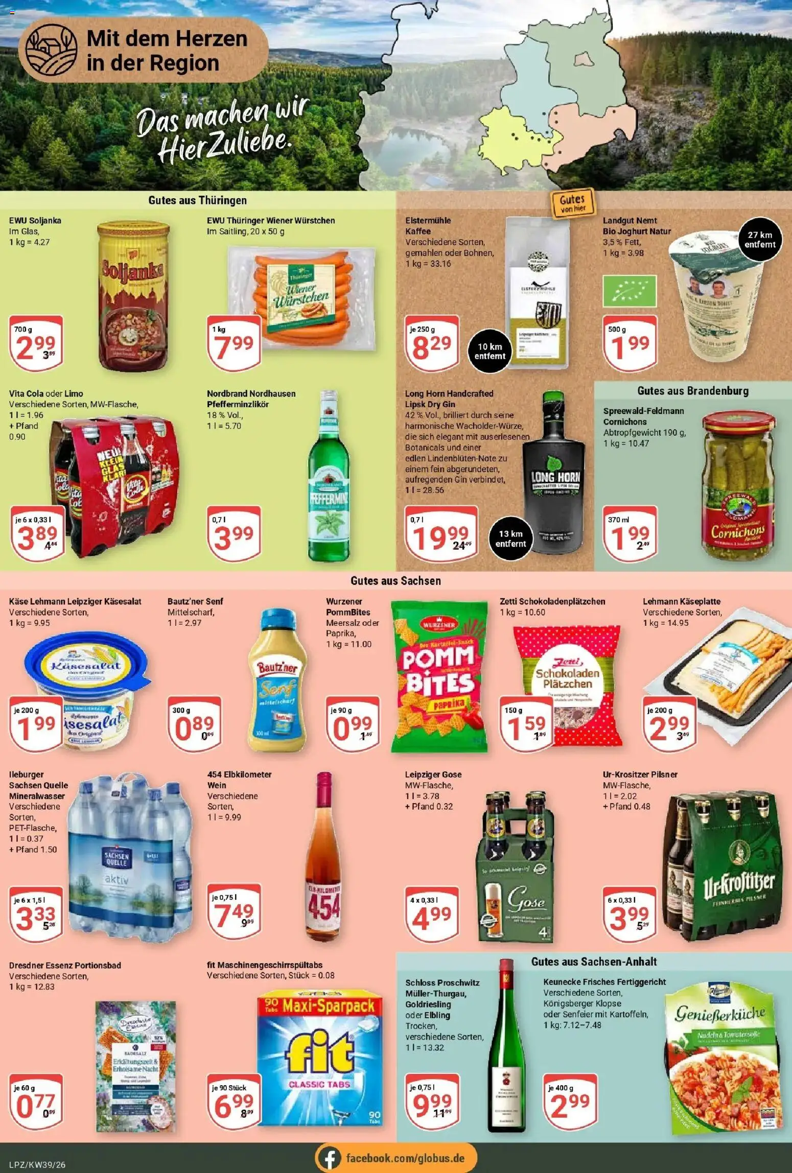 Globus Prospekt Leipzig (ab 21.09.2026) » Angebote online | Seite: 18 | Produkte: Wiener wurstchen, Cola, Mineralwasser, Vita cola