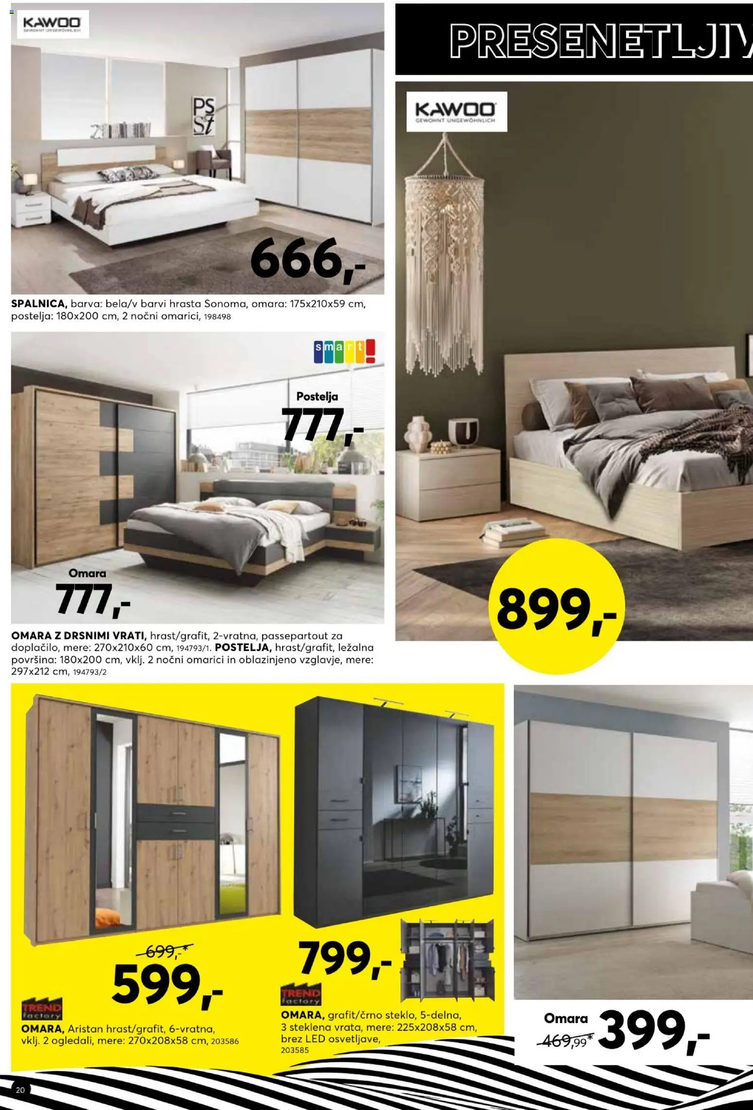 Novi Dipo katalog ponudbe – veljaven od 23.09.2026 | Stran: 20 | Izdelki: Postelja, Omara, Barva