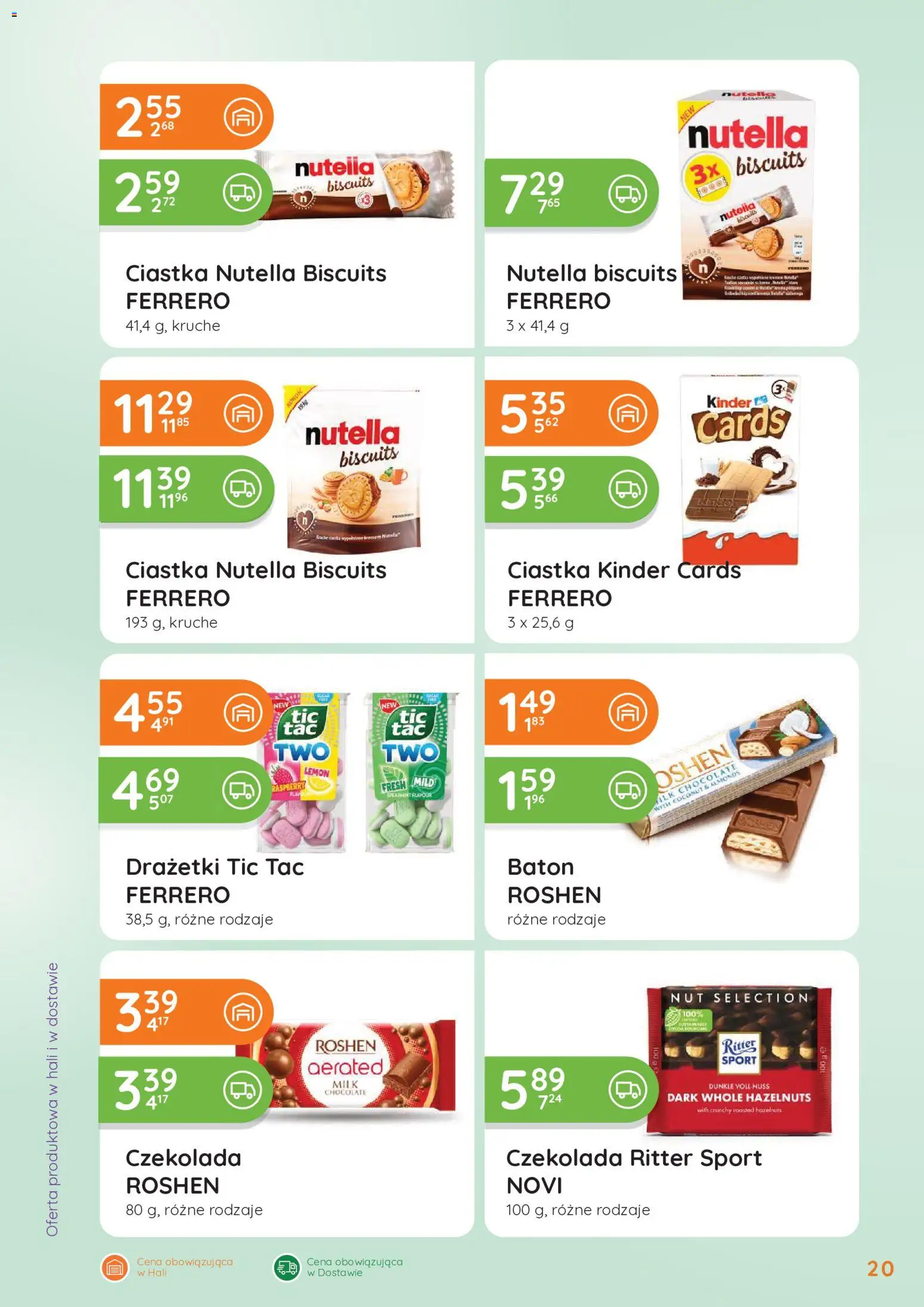 Eurocash gazetka - Oferta Handlowa od 04.05.2026 | Strona: 20 | Produkty: Nutella biscuits, Baton, Czekolada, Ciastka