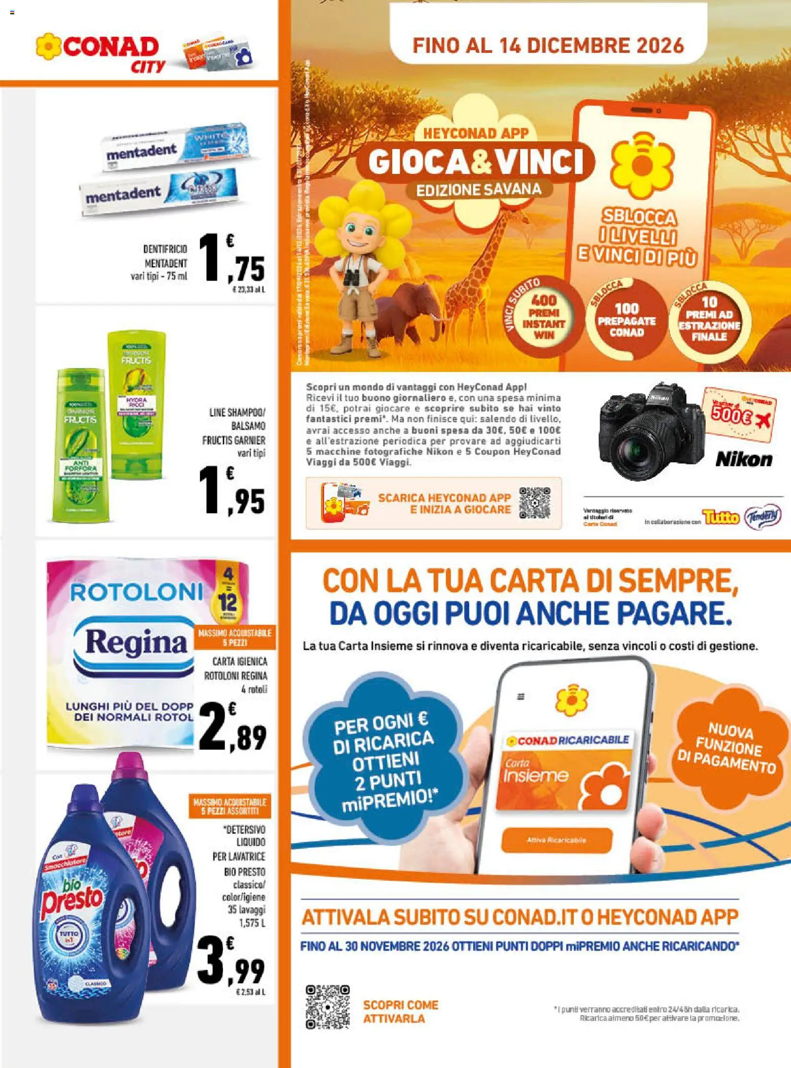 Volantino Conad del 23/09/2026 | Pagina: 3 | Prodotti: Balsamo, Dentifricio, Smacchiatore, Lavatrice