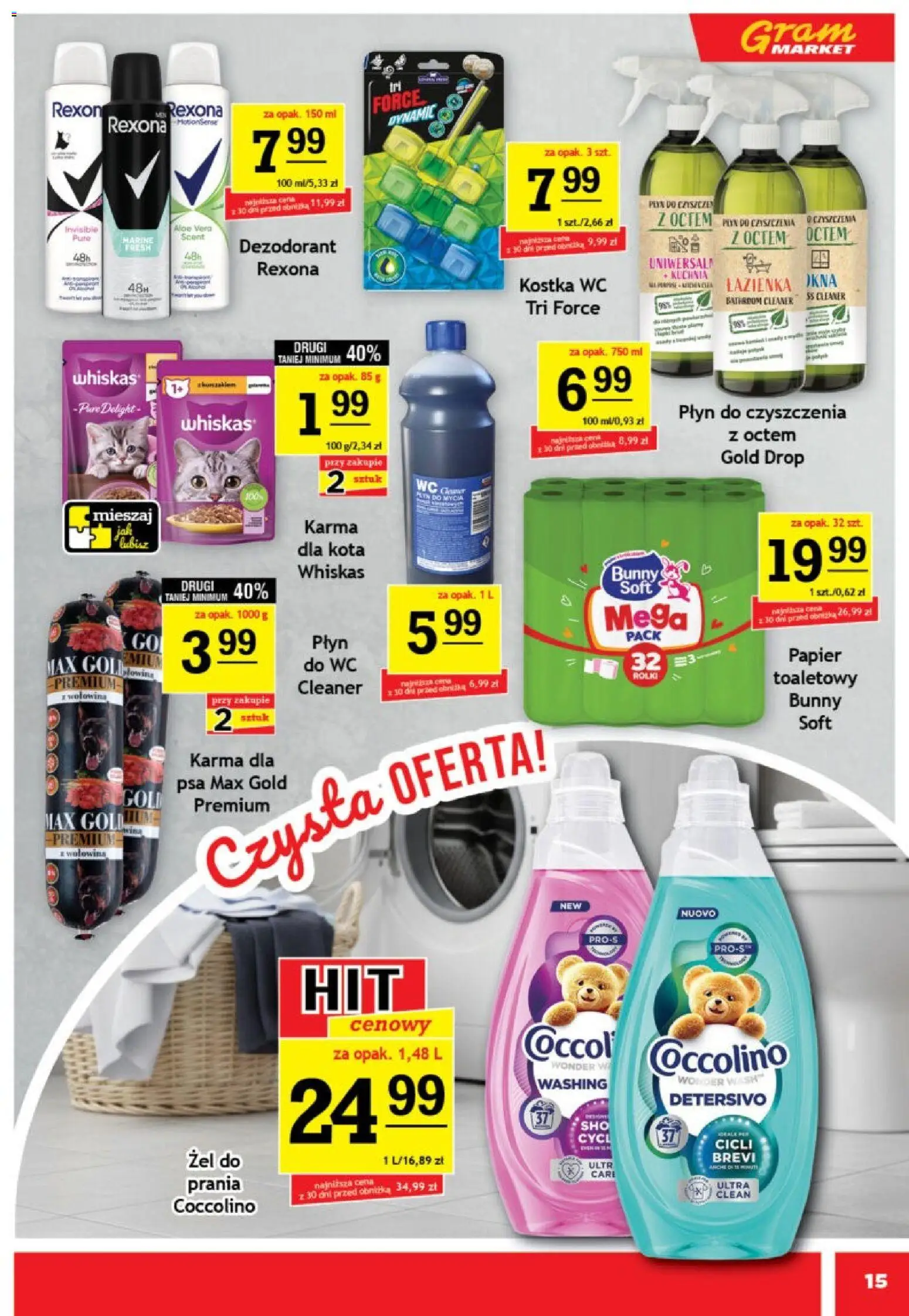 Gram Market gazetka od 05.08.2026 | Strona: 15 | Produkty: Whiskas, Cleaner, Wołowina, Dezodorant