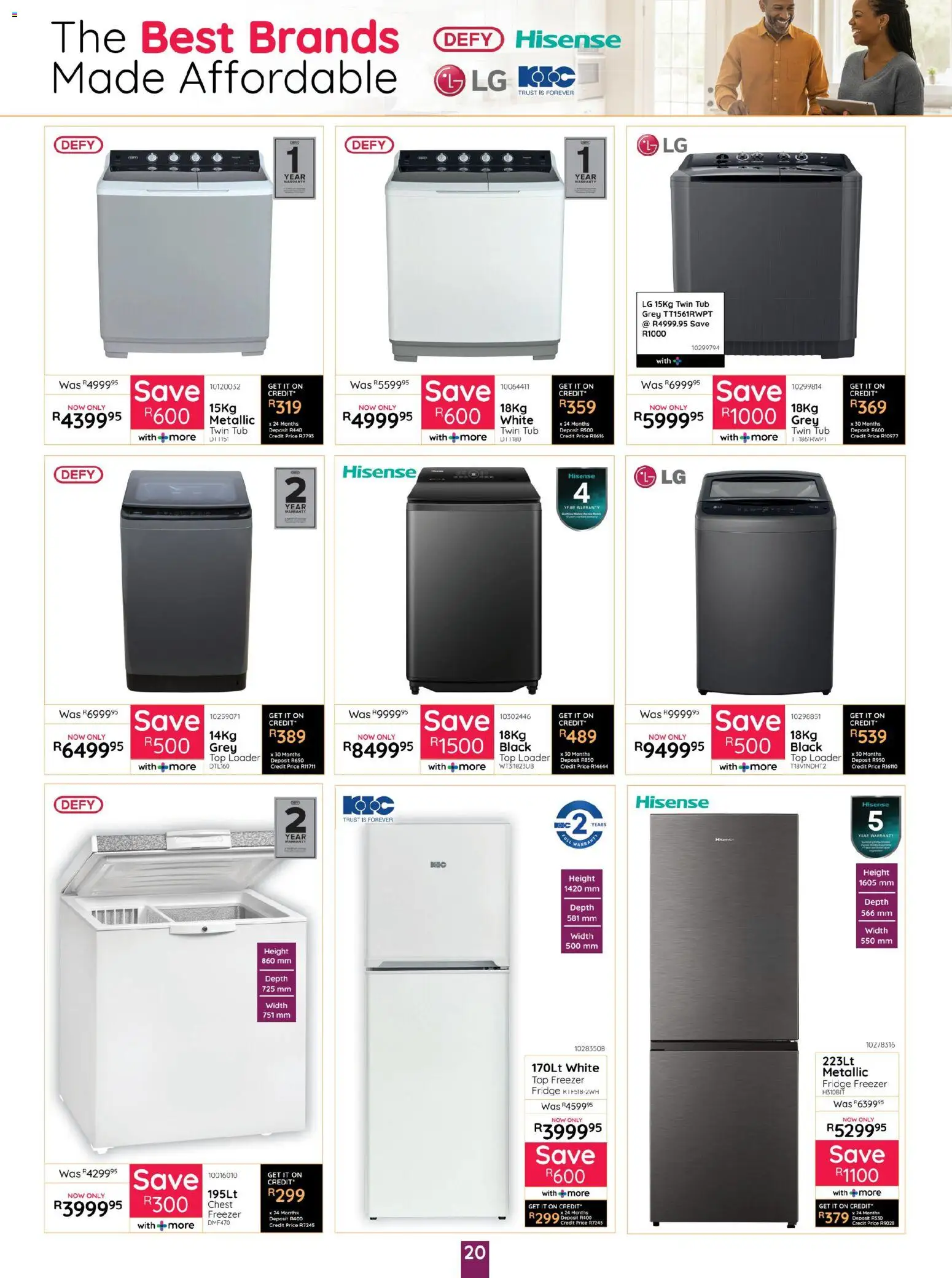 New Bradlows catalogue – valid from 16.04.2026 | Page: 20 | Products: Freezer, Fridge