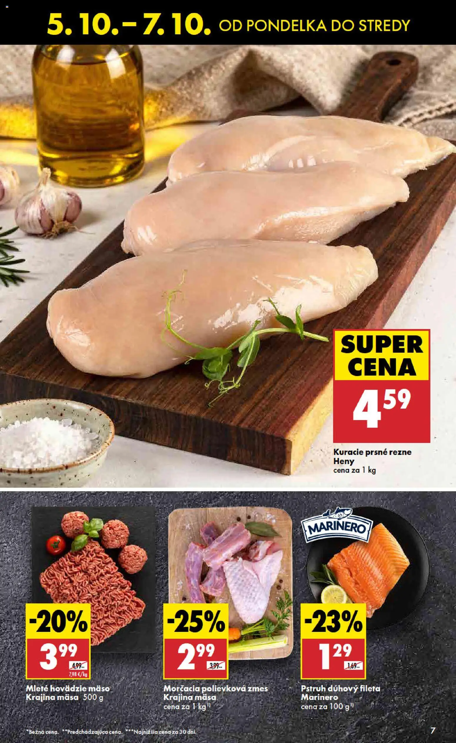 Nové Biedronka akcie – leták je platný od 05.10.2026 | Strana: 7 | Produkty: Hovädzie mäso, Mäso, Kuracie prsné rezne, Rezne