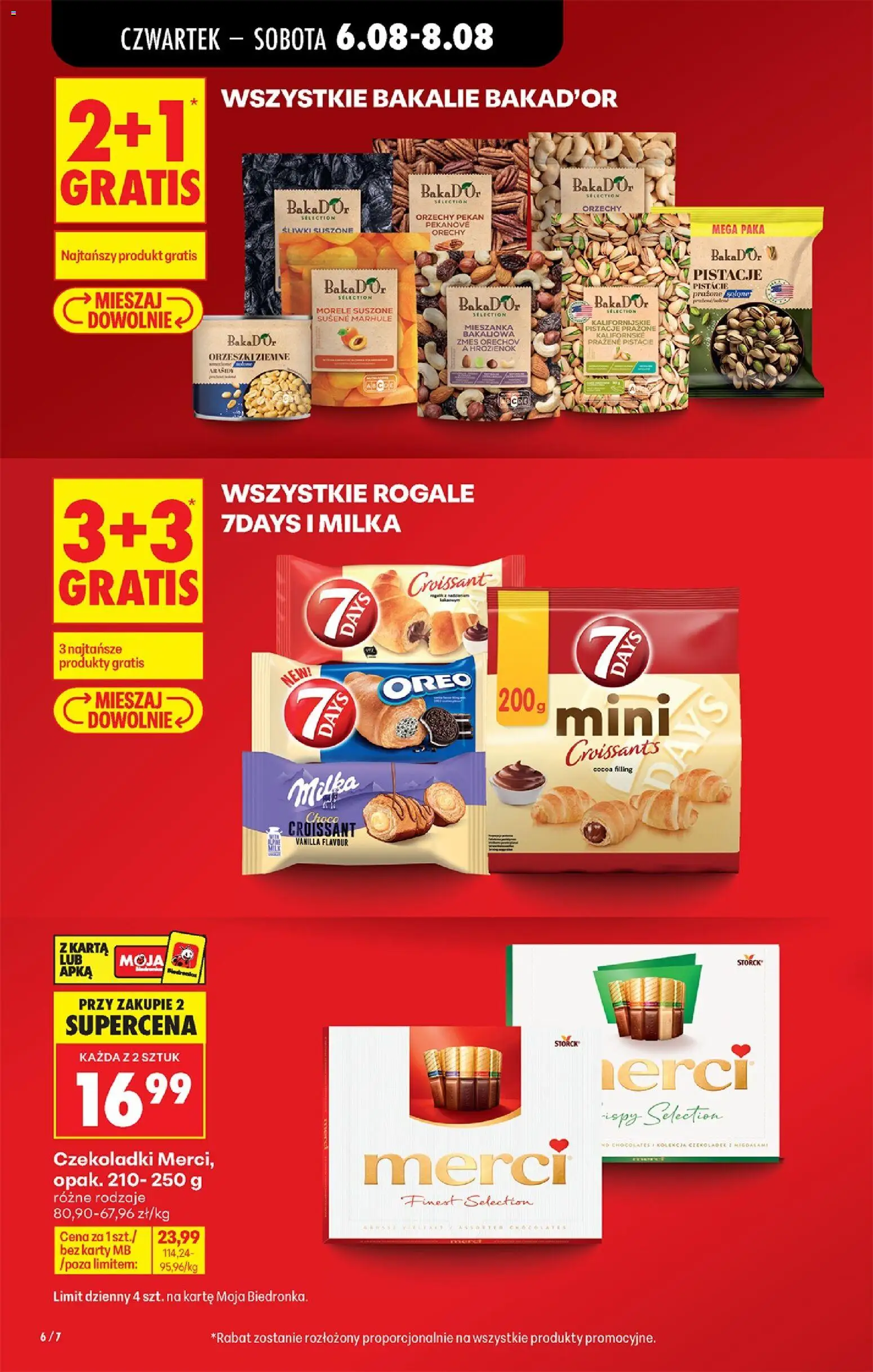 Biedronka Polsko leták - Codziennie niskie ceny od 06.08.2026 | Strana: 8 | Produkty: Finest, Pistácie, Merci, Karty