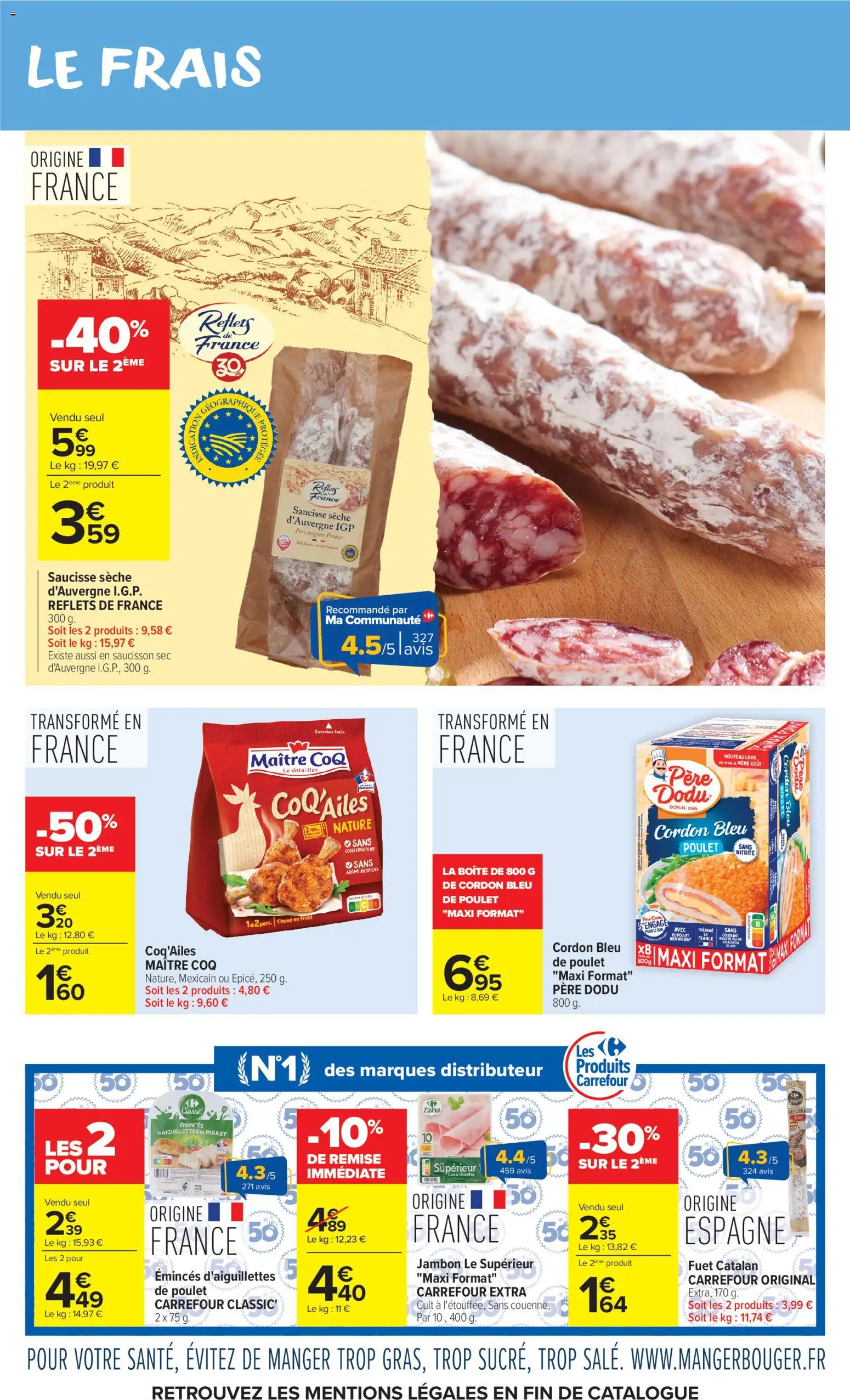 {H1} | Page: 7 | Produits: Saucisson sec, Huile, Jambon, Cordon bleu