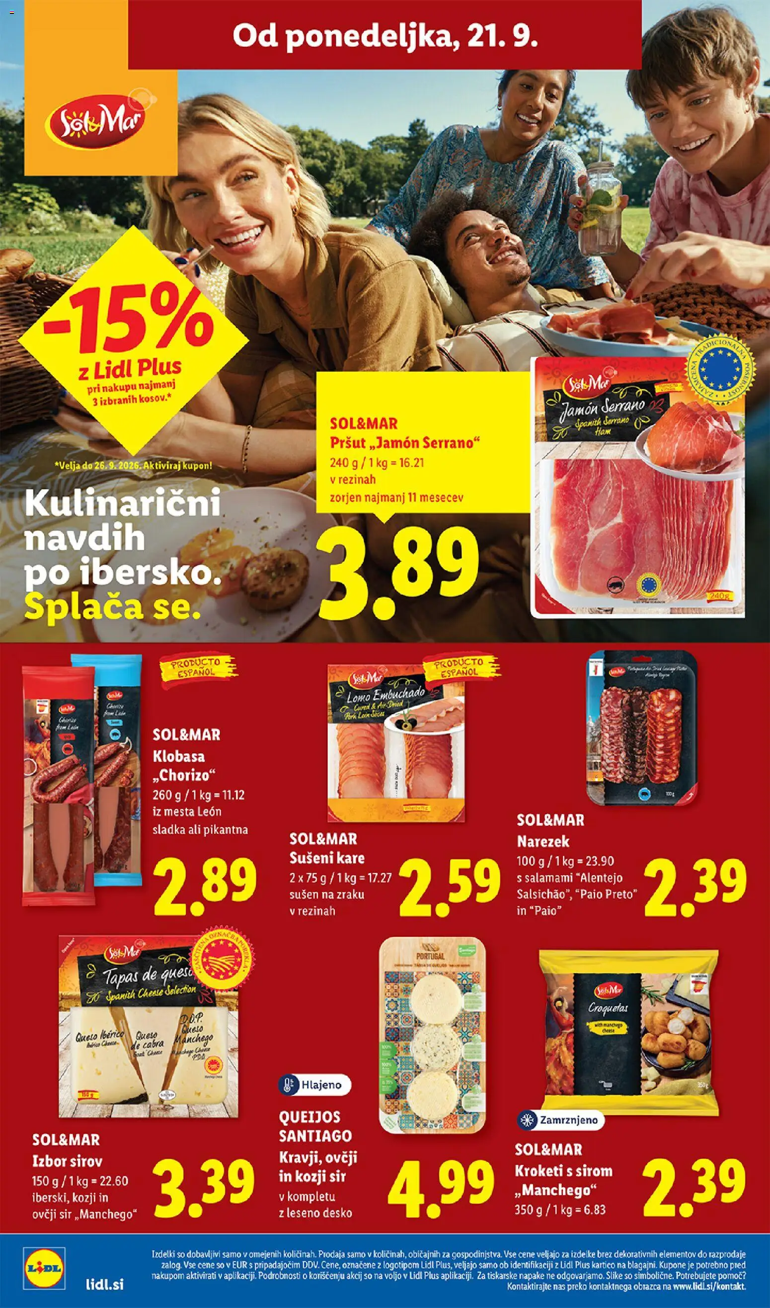 Novi Lidl katalog ponudbe – veljaven od 17.09.2026 | Stran: 44 | Izdelki: Pršut, Narezek, Sir