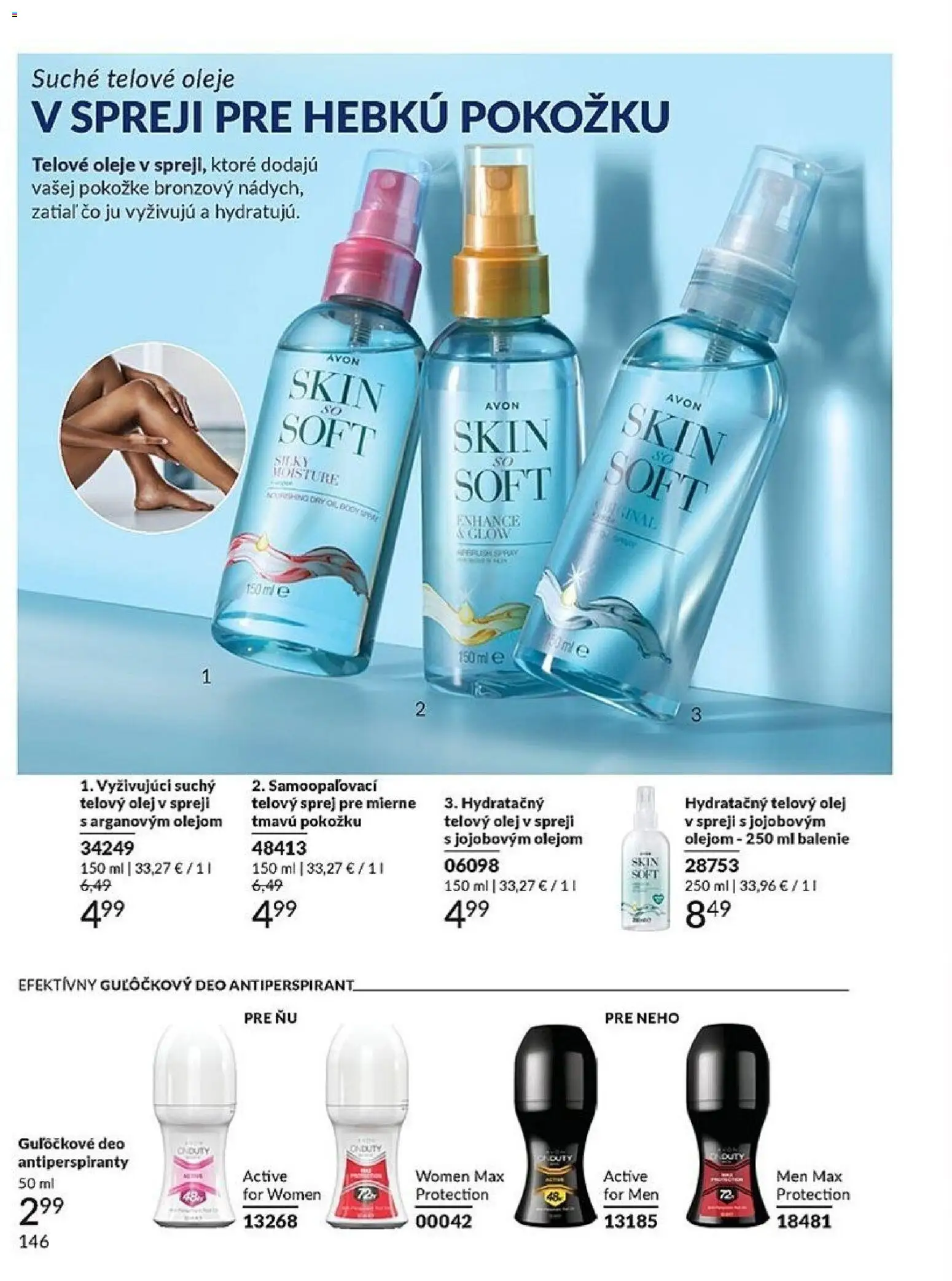 Nové Avon akcie – leták je platný od 01.03.2026 | Strana: 146 | Produkty: Olej, Antiperspirant