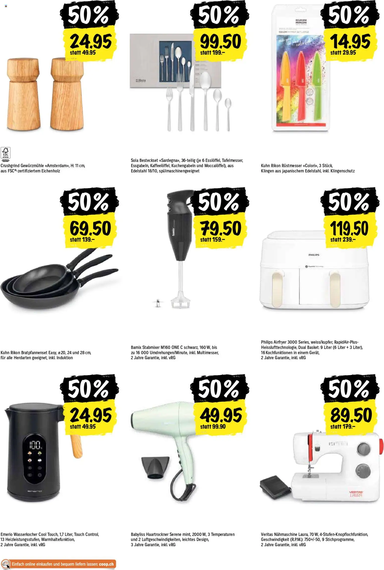 Coop aktionen – gültig ab 11.06.2026 | Seite: 27 | Produkte: Haartrockner, Nähmaschine, Wasserkocher, Philips