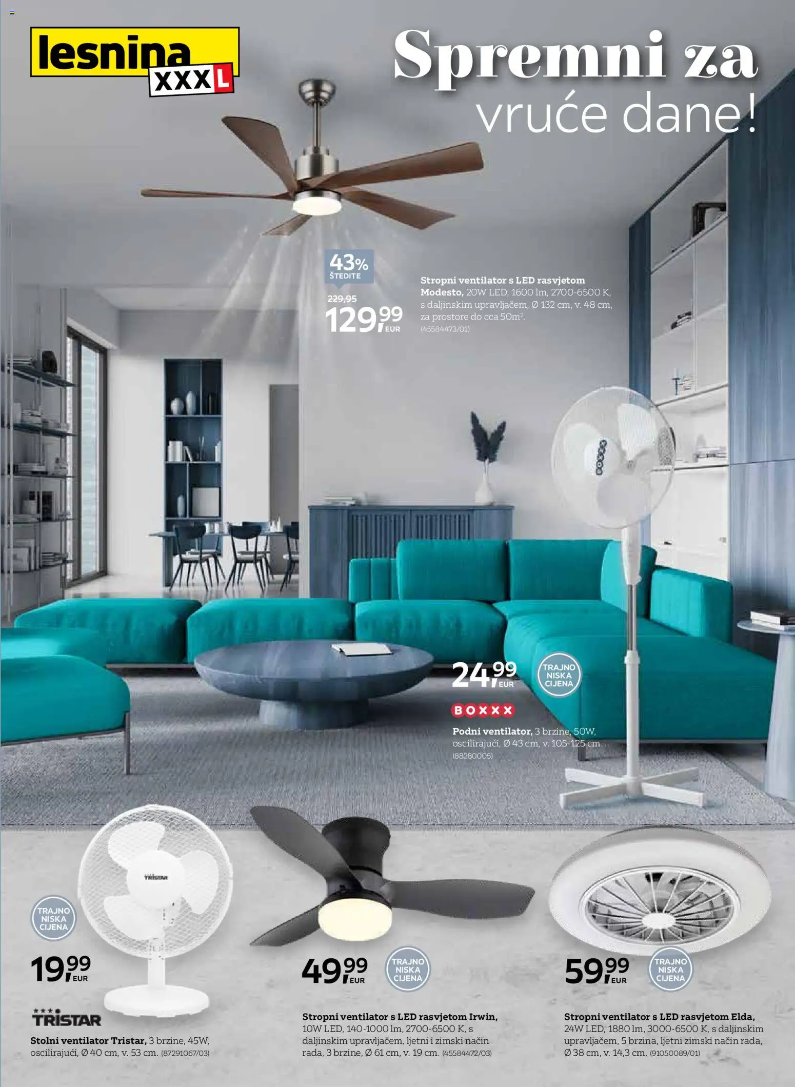 Lesnina katalog | vrijedi od 01.06.2026 | Stranica: 1 | Proizvodi: Ventilator, Stropni ventilator