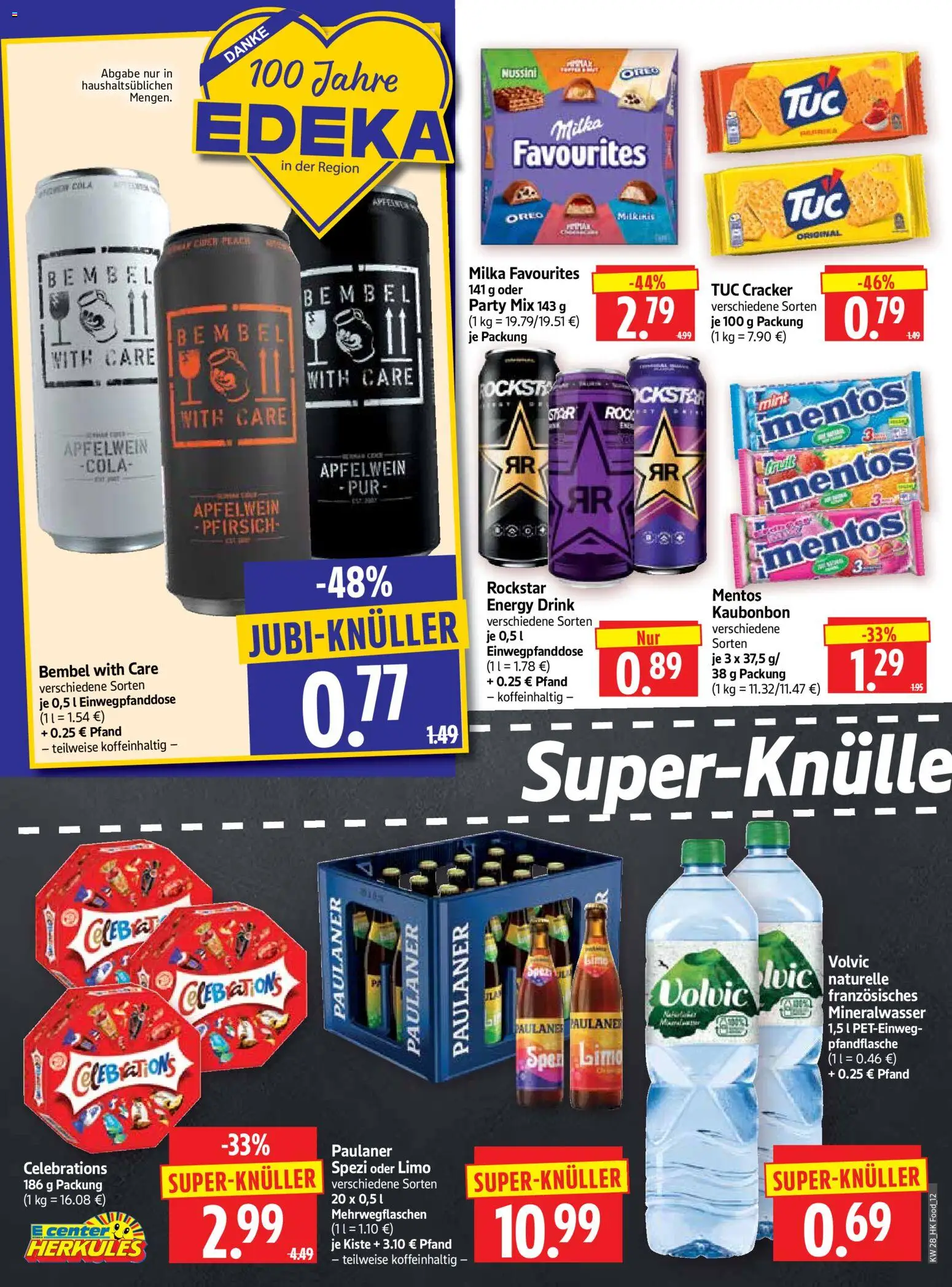 HERKULES Prospekt – gültig ab 06.07.2026 | Seite: 12 | Produkte: Rockstar energy, Cola, Milka, Pfirsich