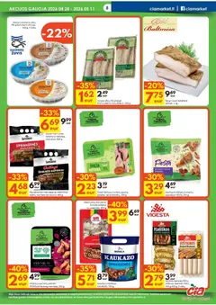 ČIA MARKET leidinys galioja nuo 28.04.2026 | Puslapis: 8 | Prekių: Vištienos, Kiaulienos, Dešrelės, Silkių filė