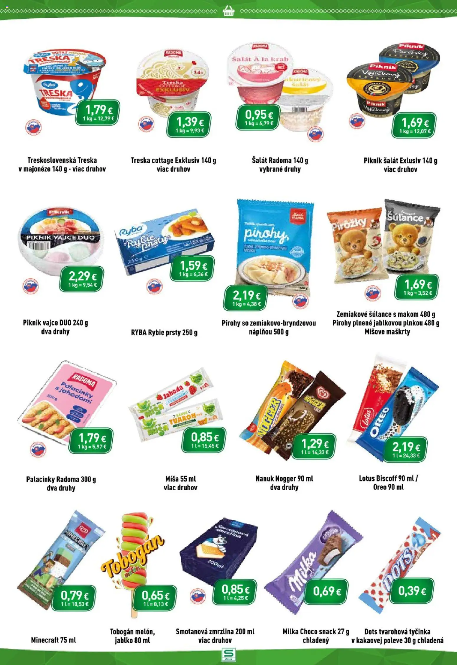 Nové Sintra akcie – leták je platný od 16.07.2026 | Strana: 5 | Produkty: Rybie prsty, Ryba, Oreo, Šalát