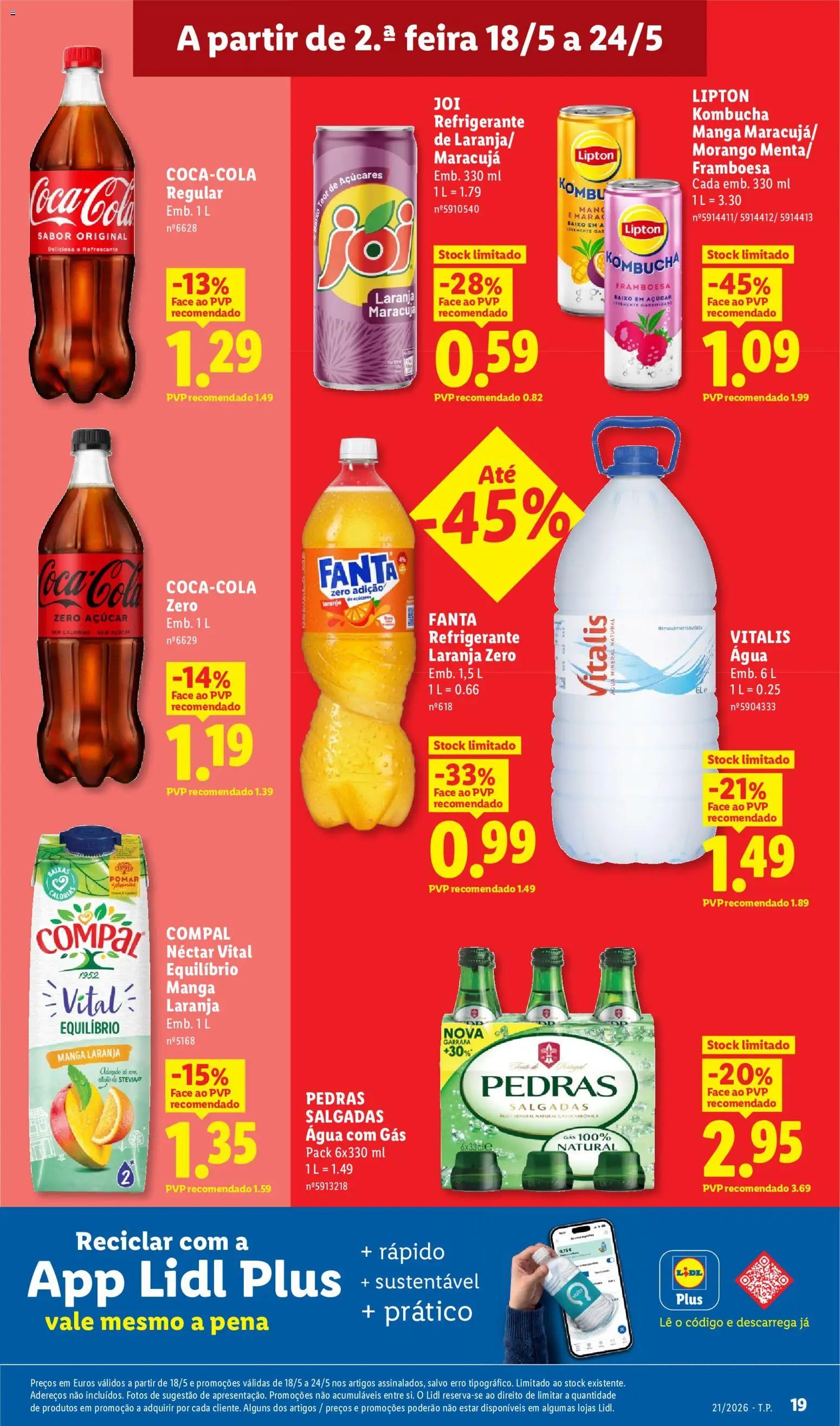 Lidl folheto | 18/05/2026 |  🎉 Como obter um desconto limitado? Poupe ainda hoje! | Portugal