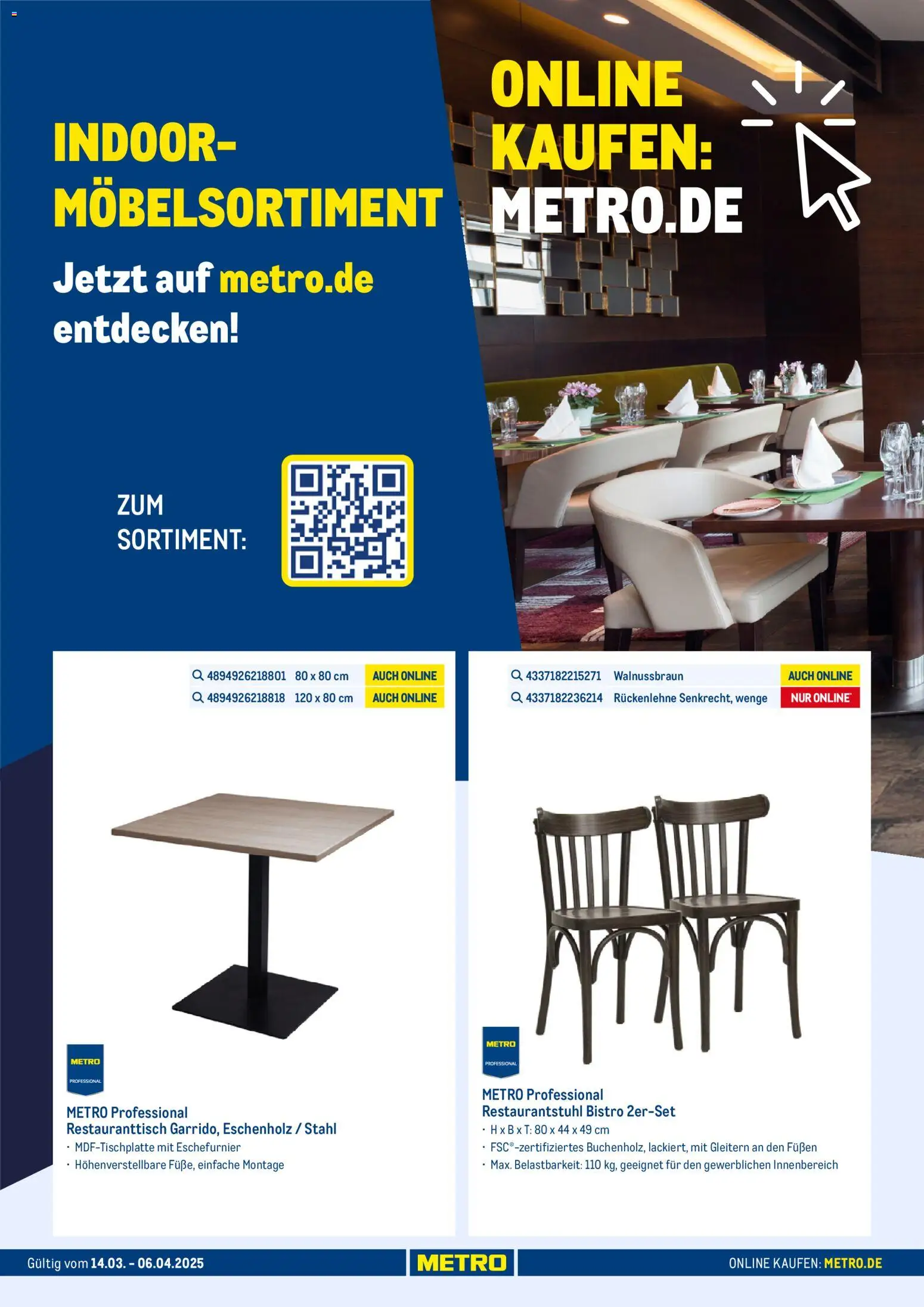 Metro Online: Indoor-Möbelsortiment – gültig ab 18.02.2026 | Seite: 1