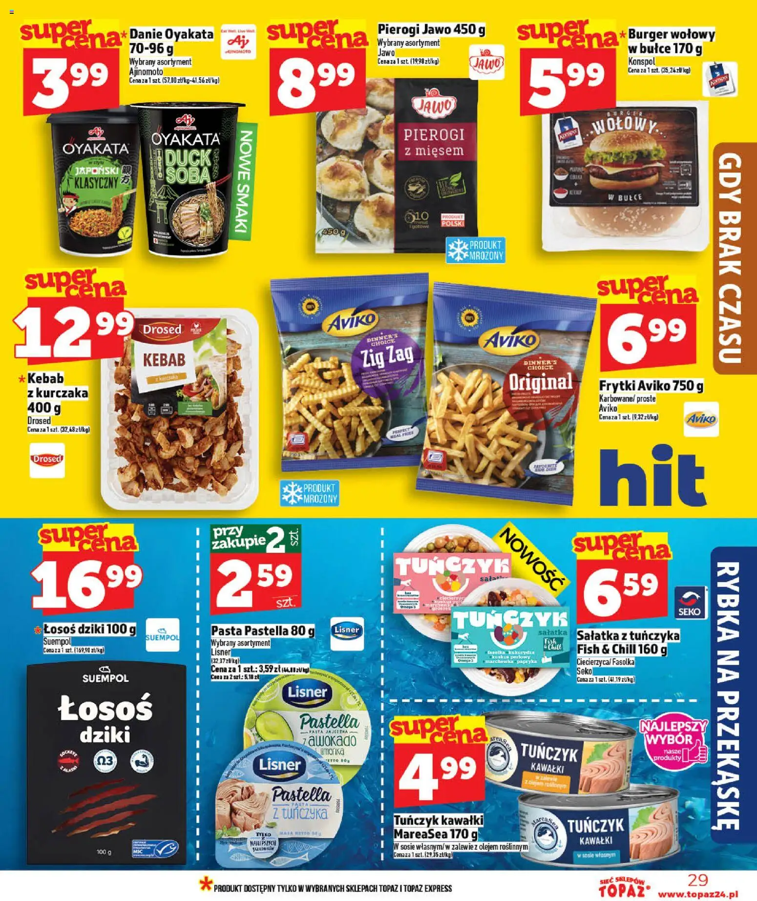 Topaz gazetka od 07.05.2026 | Strona: 29 | Produkty: Limonka, Burger wołowy, Kuskus perłowy, Tuńczyk