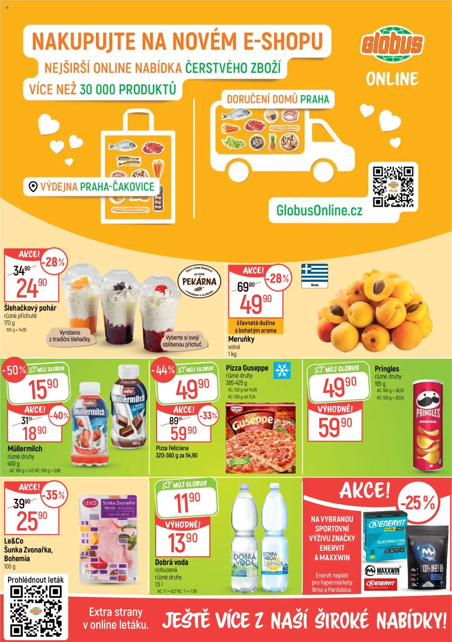 Globus leták od 05.08.2026 | Strana: 2 | Produkty: Dobrá voda, Šunka, Pekárna, Müllermilch