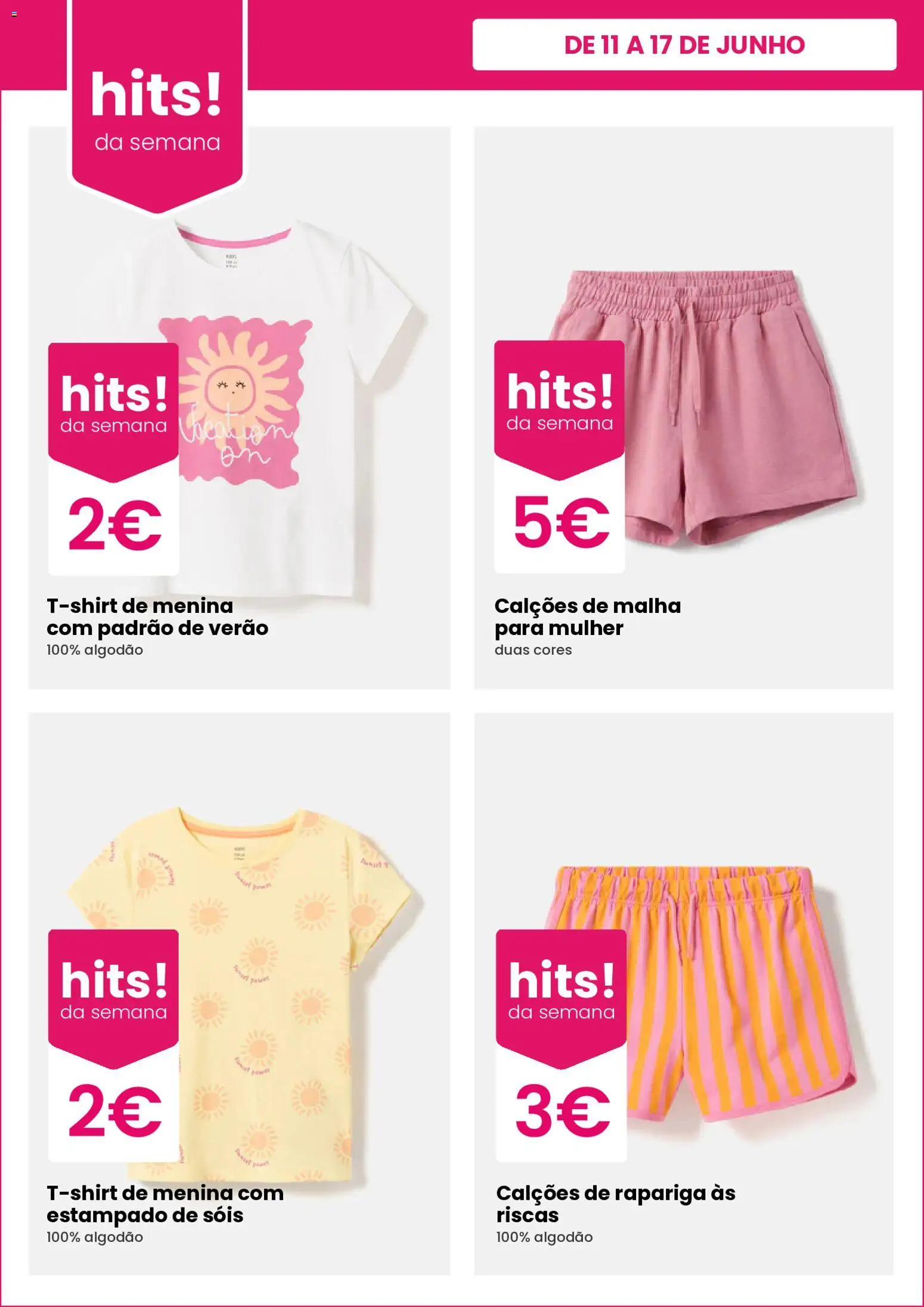 Pepco folheto │ válido de 11.06.2026 | Página: 3 | Produtos: Algodão, Calções