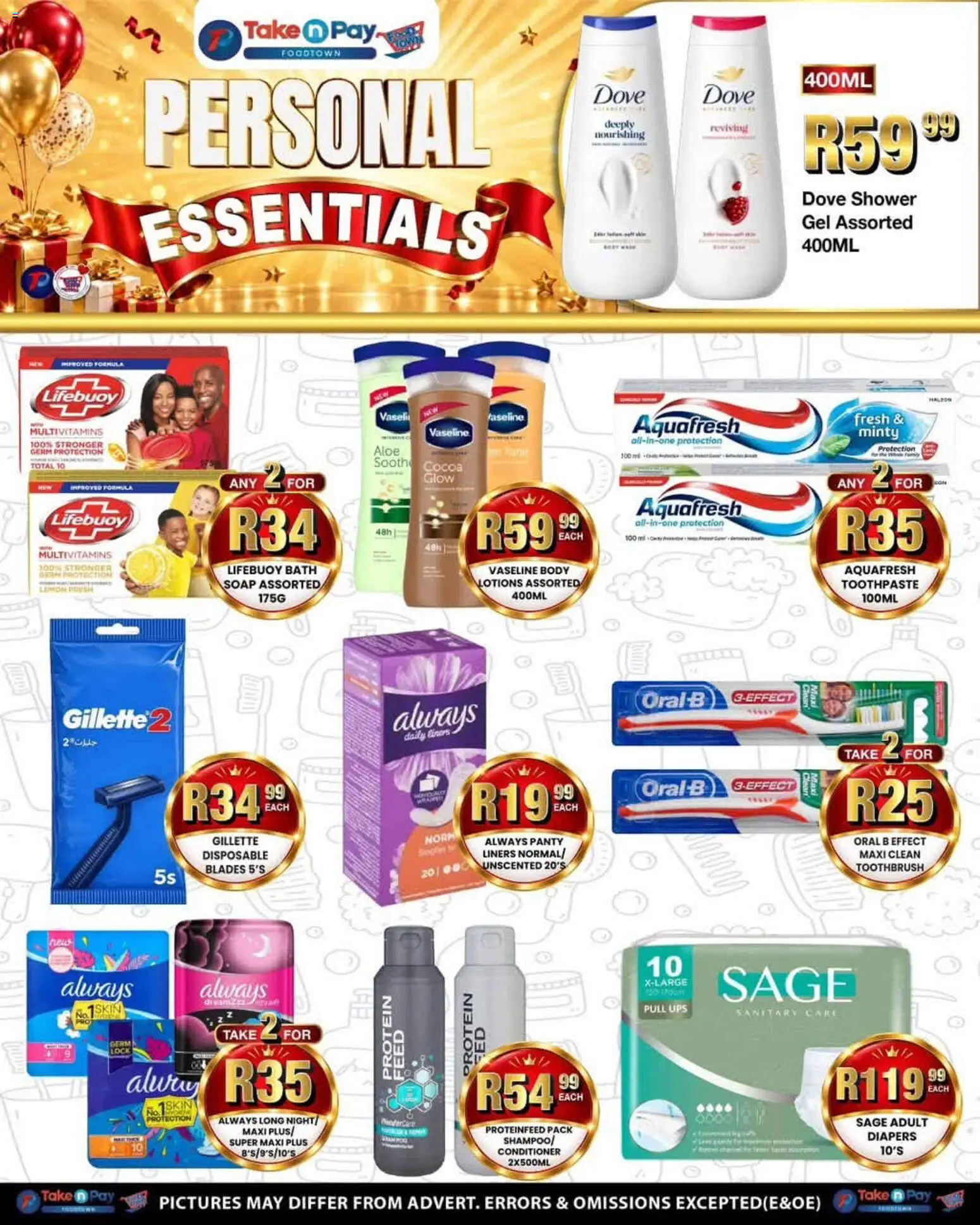 New Take n Pay catalogue – valid from 14/09/2026 | Page: 25 | Products: Diapers, Protein, Shower, Multivitamins