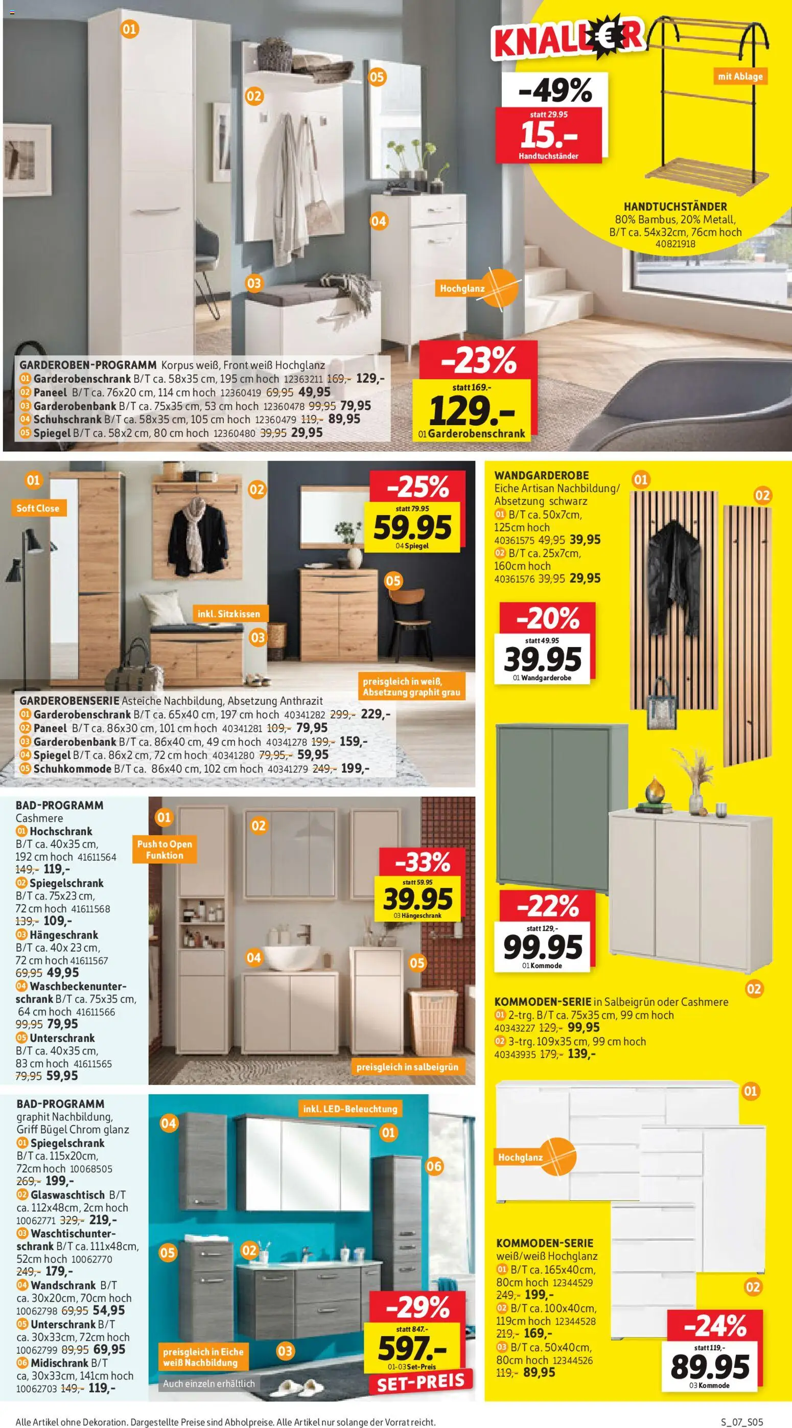 Sconto Prospekt 	 – gültig ab 07.05.2026 | Seite: 5 | Produkte: Kommode, Schrank, Unterschrank, Hochschrank