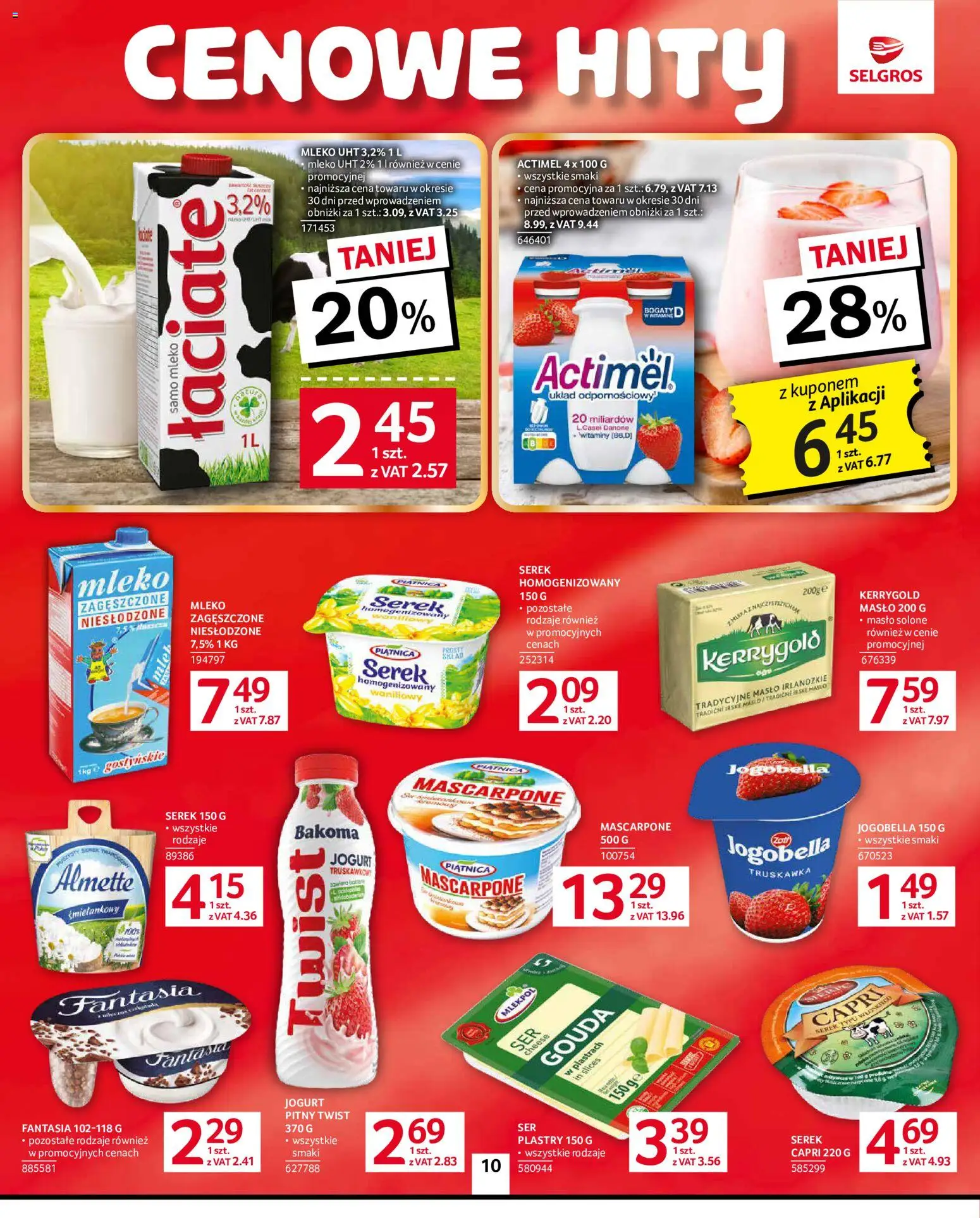 Selgros cash&carry gazetka od 10.09.2026 | Strona: 10 | Produkty: Almette, Actimel, Mleko, Masło