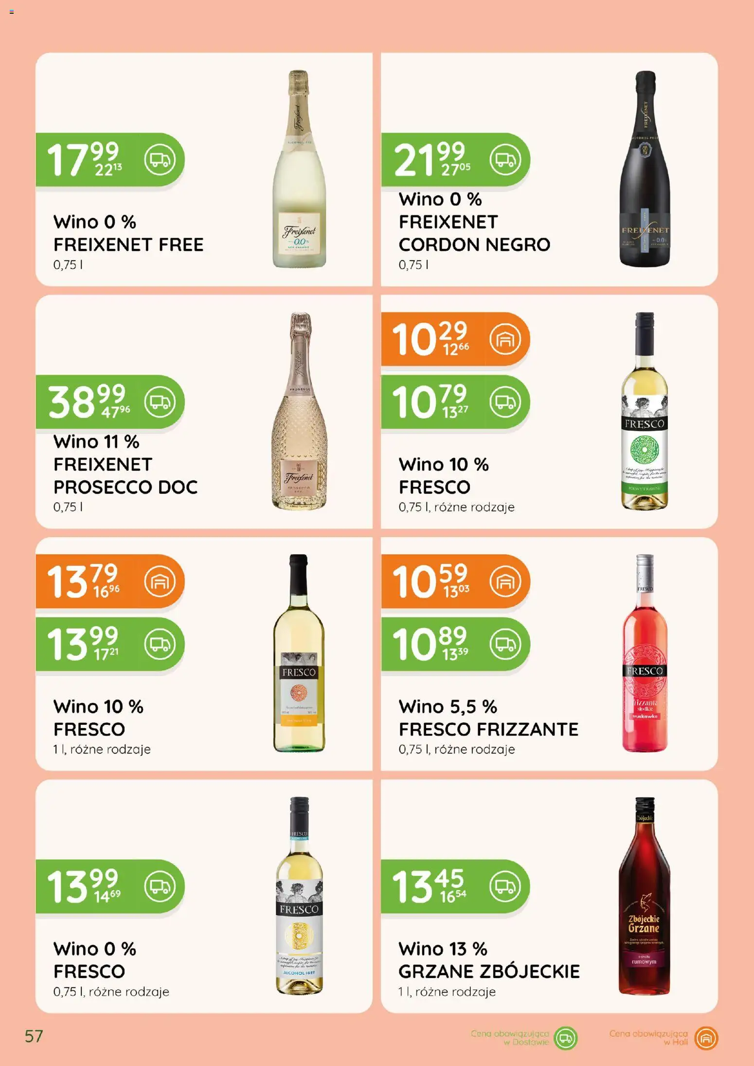 Eurocash gazetka - Katalog Alkoholowy od 01.10.2026 | Strona: 57 | Produkty: Fresco wino, Grzane wino, Wino, Zbójeckie grzane