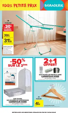 Carrefour Market - Prévisualisation de Carrefour Market 100% petits prix valide à partir de 25/08/2026 | Page: 10 | Produits: Sac, Pinces, Séchoir, Table