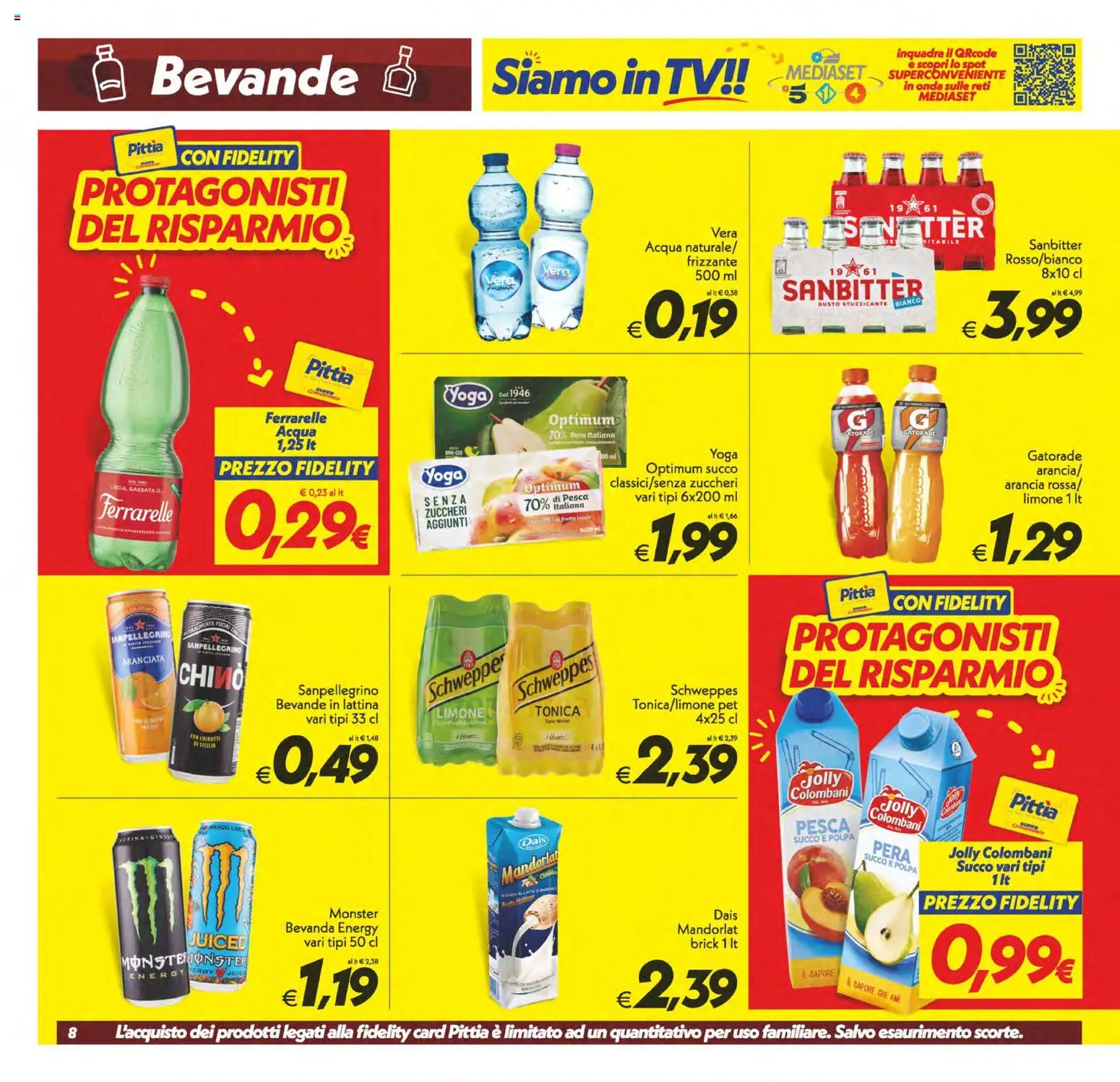 Volantino SuperConveniente del 29.05.2026 | Pagina: 8 | Prodotti: Succo, Acqua, Arancia, Ferrarelle