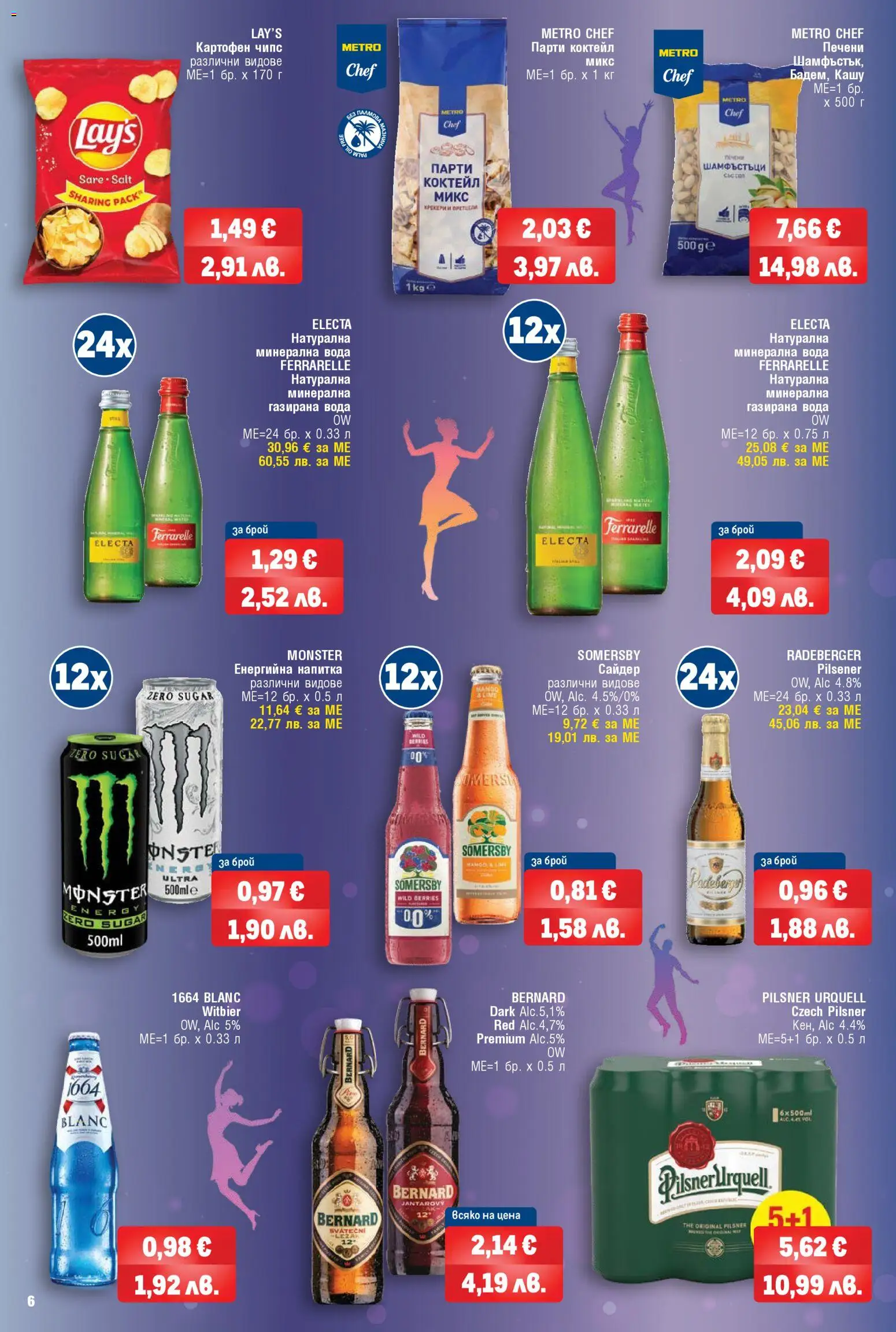 {H1} | Страница: 6 | Продукти: Чипс, Вода, Сайдер, Напитка