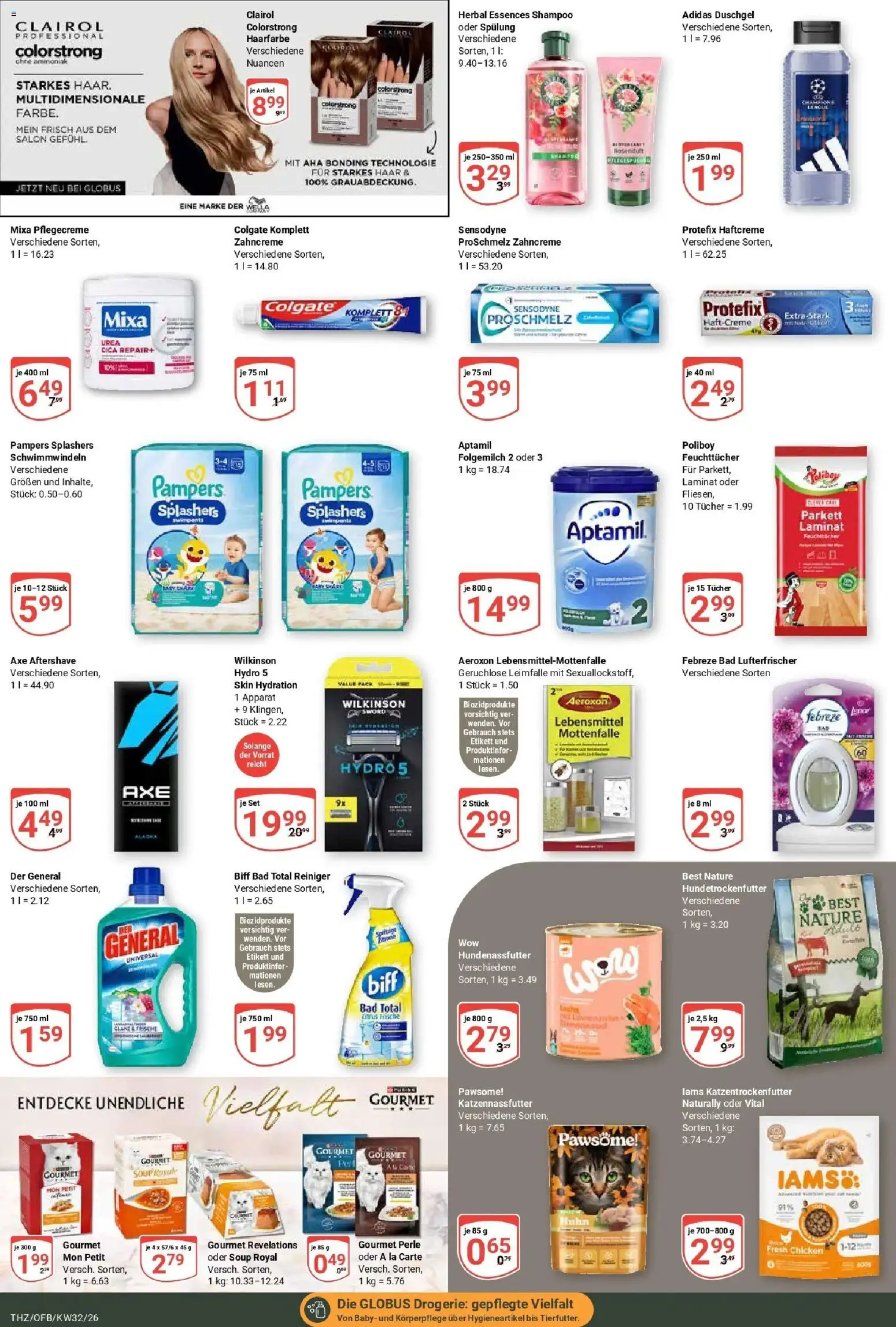 Globus Prospekt Zeitz (ab 03.08.2026) » Angebote online | Seite: 22 | Produkte: Pampers, Spülung, Lachs, Axe