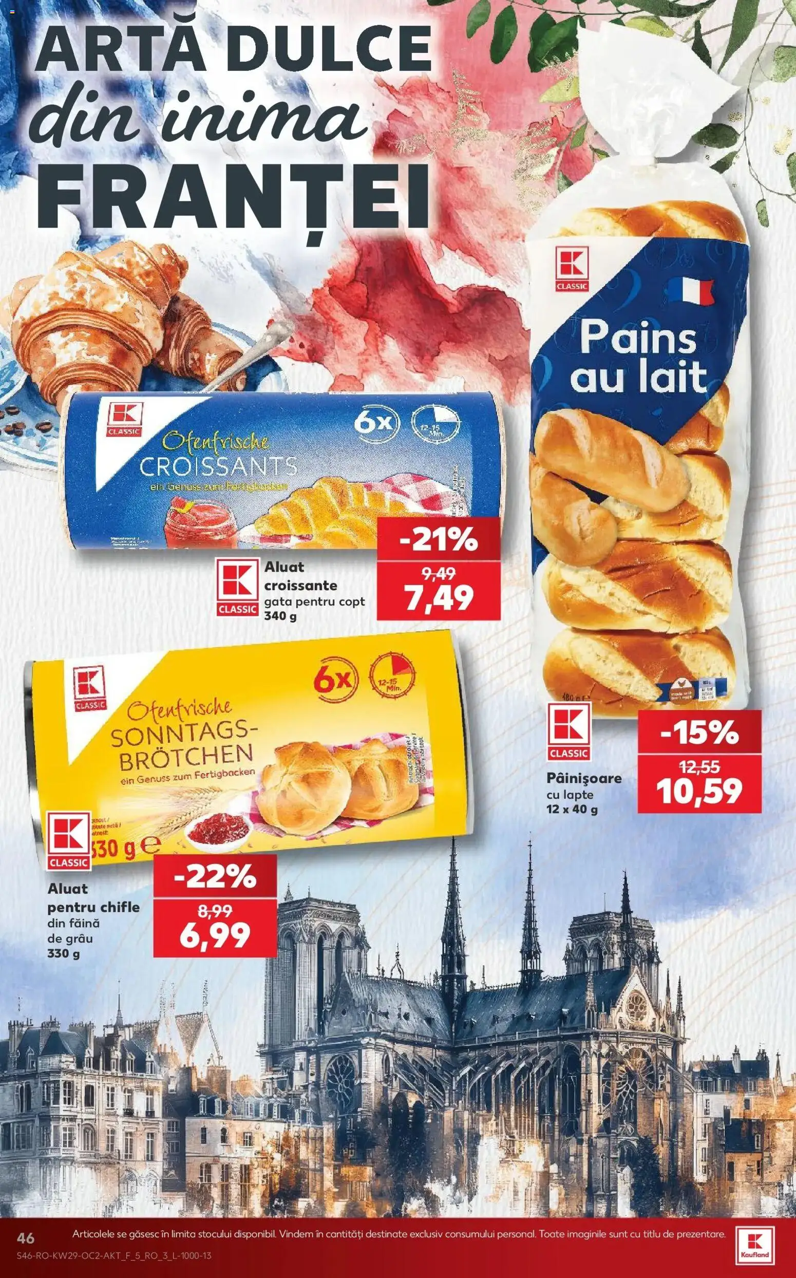 Noul catalog Kaufland – valabil de la 15.07.2026 | Pagină: 46 | Produse: Aluat, Lapte, Făină