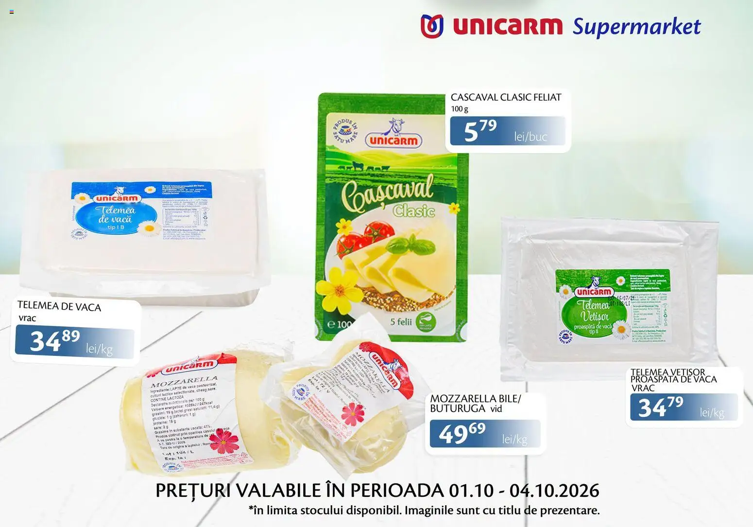 Noul catalog Unicarm – valabil de la 01.10.2026 | Pagină: 4 | Produse: Proteine, Lapte, Tip, Sare