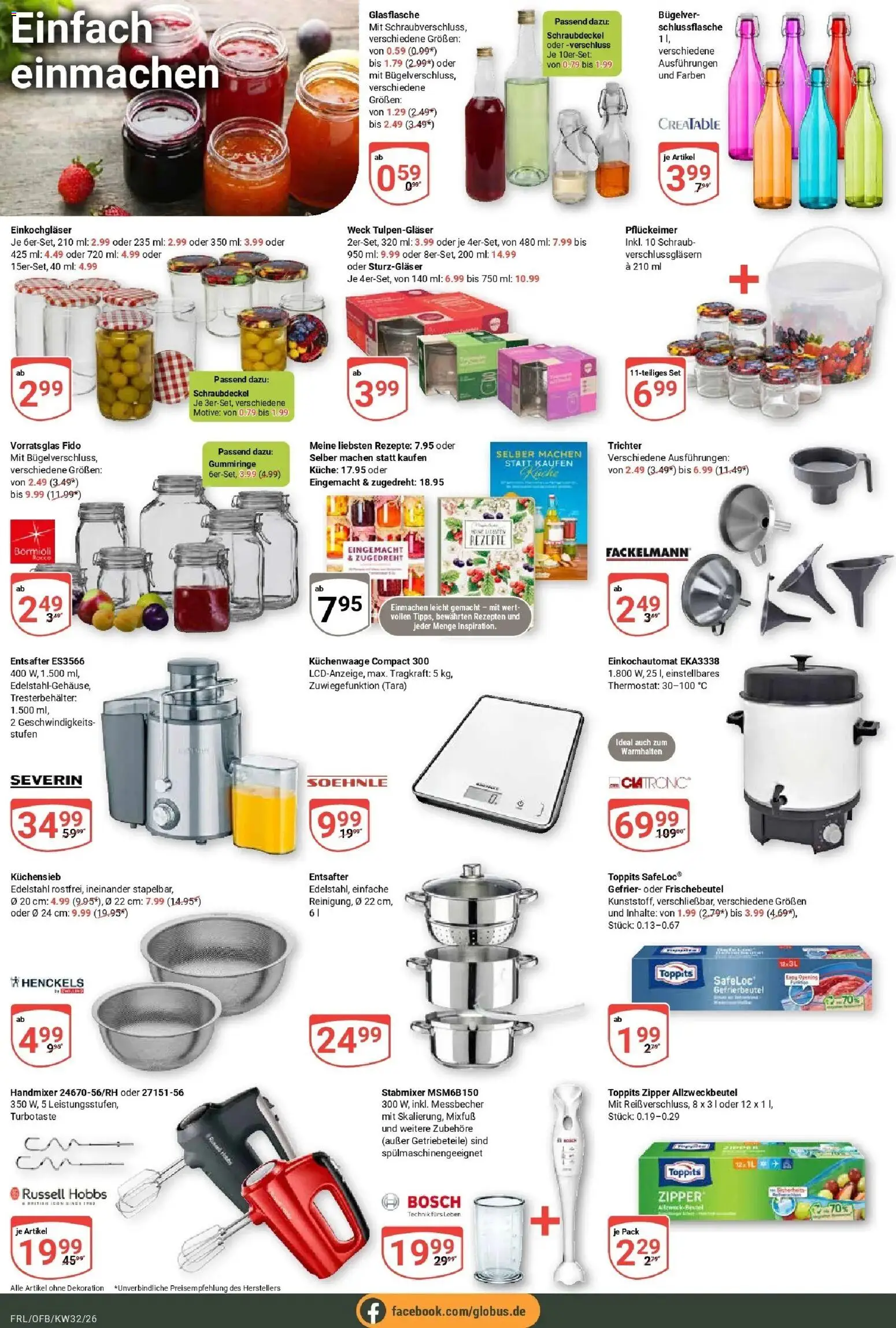 Globus Prospekt Freilassing (ab 03.08.2026) » Angebote online | Seite: 14 | Produkte: Bosch, Entsafter, Küche, Stabmixer