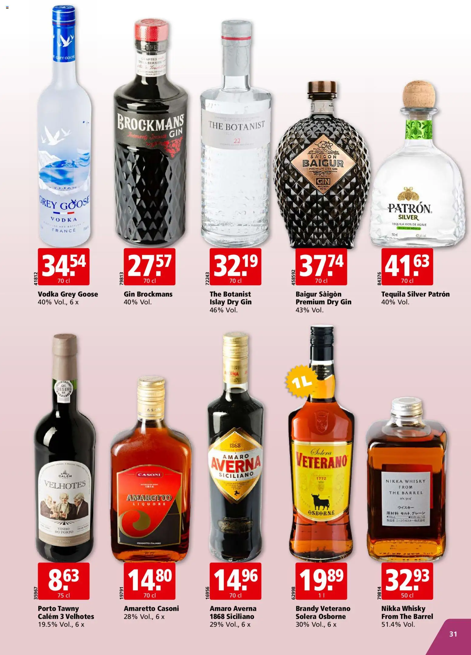 Aligro aktionen Chavannes, Matran, Genf, Sitten – gültig ab 26.10.2026 | Seite: 31 | Produkte: Agave, Gin