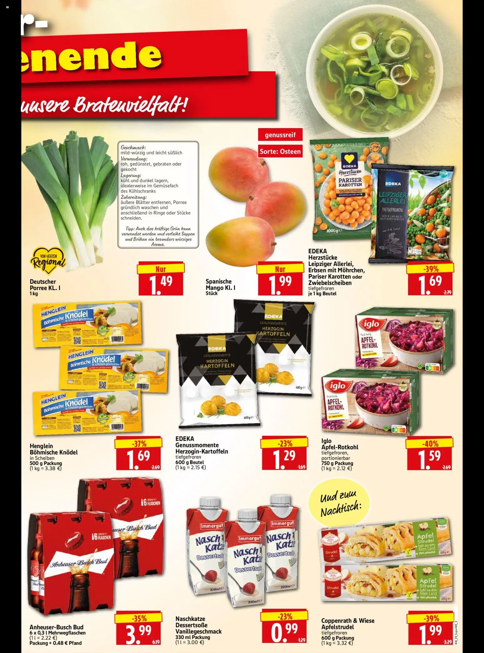 HERKULES Sonderbeilage – gültig ab 24.09.2026 | Seite: 3 | Produkte: Rotkohl, Iglo, Äpfel, Erbsen