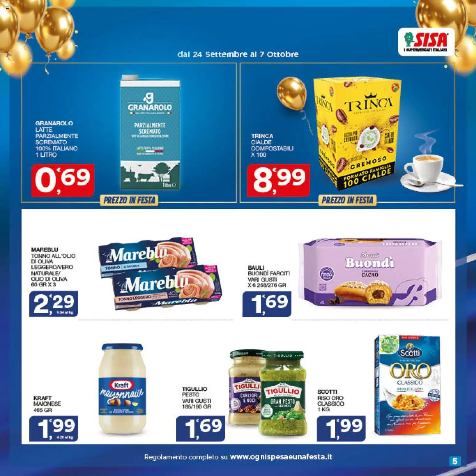 Volantino SISA del 24/09/2026 | Pagina: 5 | Prodotti: Olio, Noci, Carciofi, Cacao