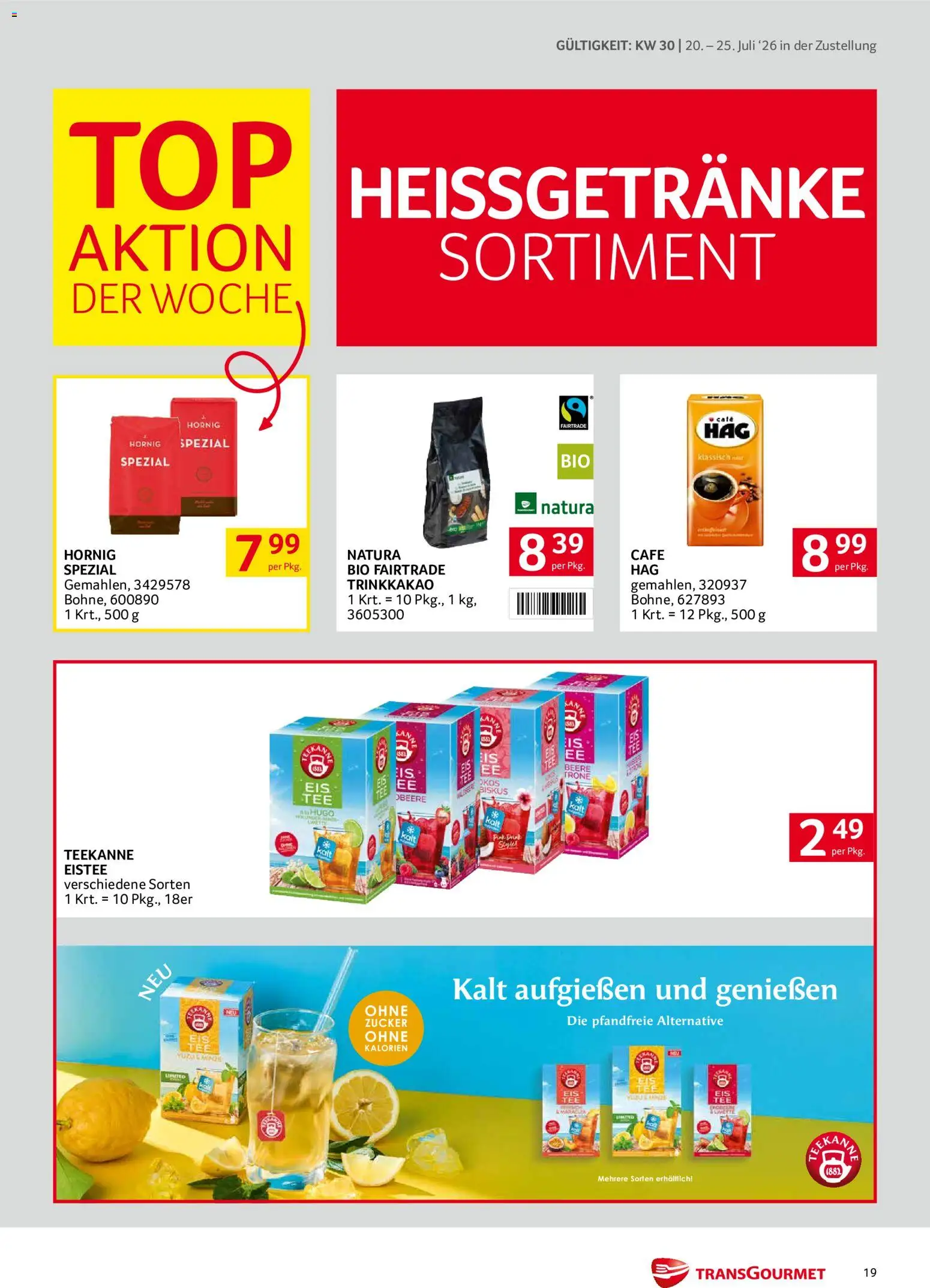 Transgourmet Zustellaktion gültig ab 20.07.2026 | Seite: 19 | Produkte: Zucker