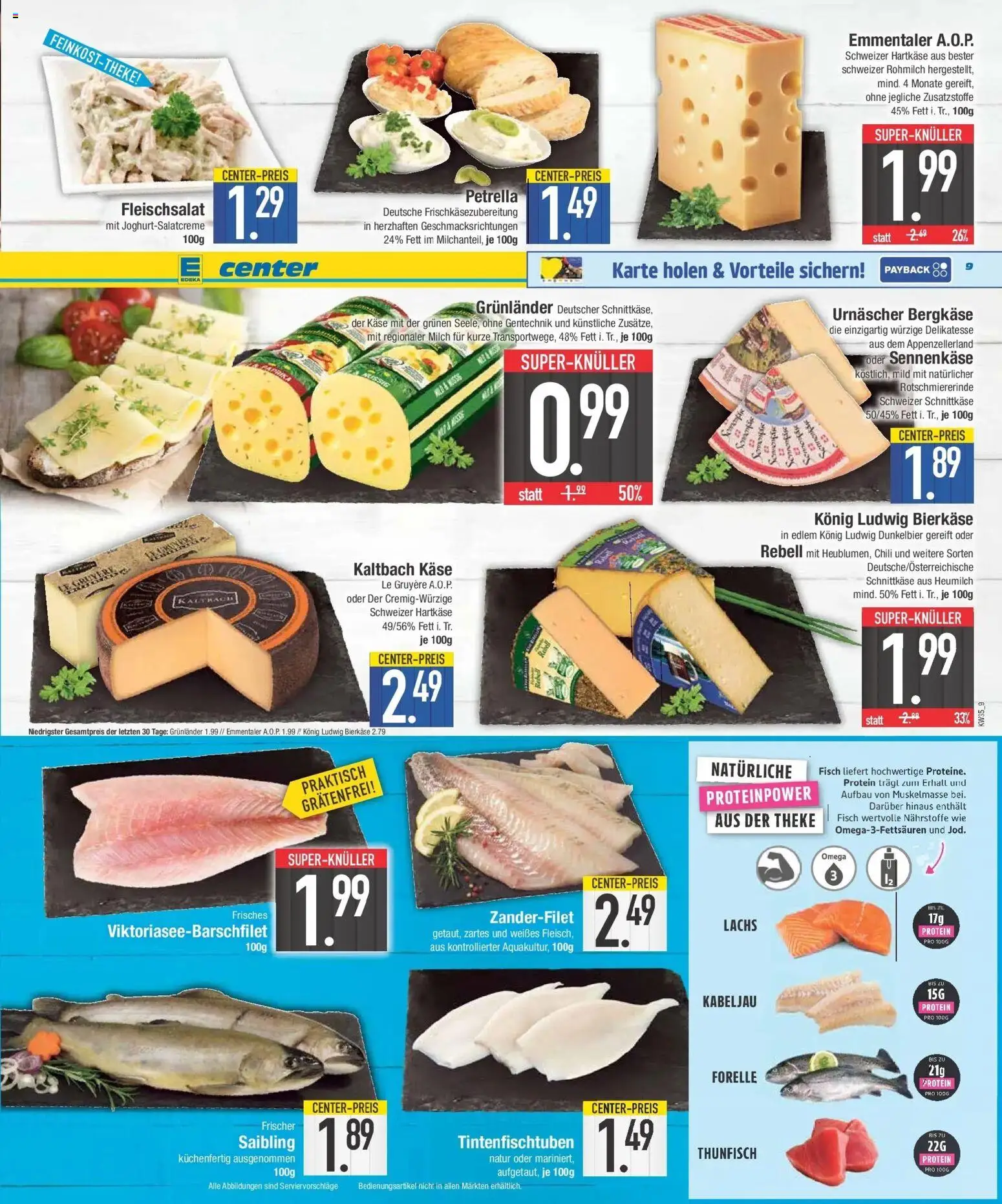 Edeka Prospekt Unterhaching (ab 24.08.2026) » Angebote Online | Seite: 9 | Produkte: Käse, Thunfisch, Fisch, Chili