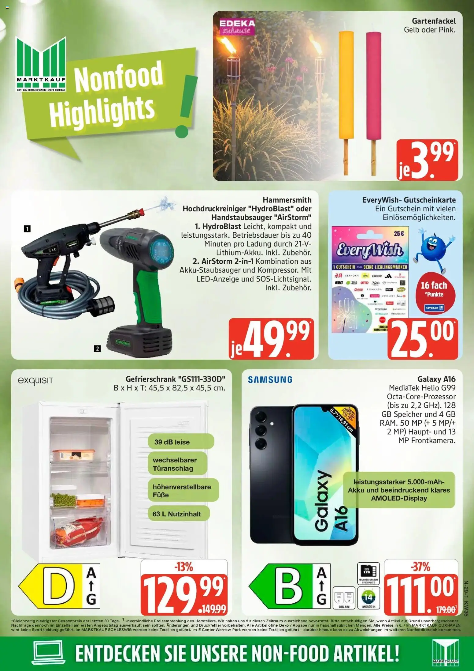 Marktkauf Prospekt Buxtehude (ab 24.08.2026) » Angebote online | Seite: 29 | Produkte: Gefrierschrank, Samsung, Hochdruckreiniger