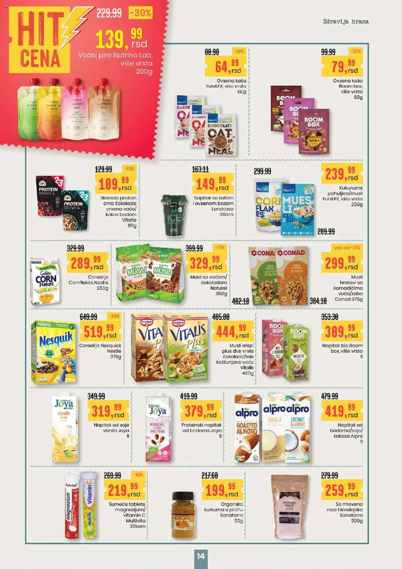 Aroma Market katalog - važi od 30.04.2026 | Strana: 14 | Proizvode: Granola, So, Musli, Čokolada
