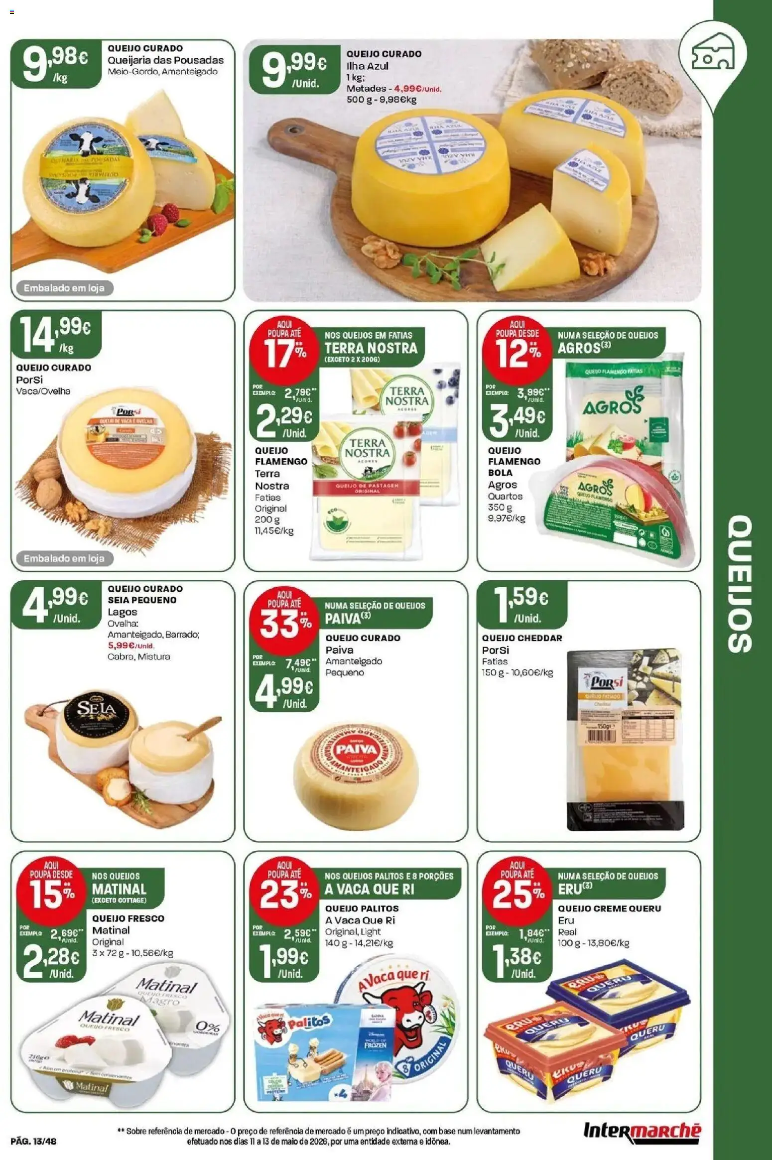 Intermarché - Isto é que são preços BAIXOS! │ válido de 18/06/2026 | Página: 13 | Produtos: Queijo creme, Queijo, Cheddar, Creme