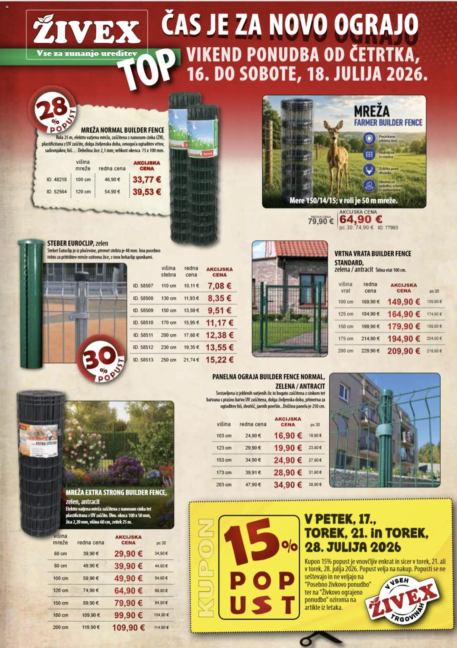 Novi Živex katalog ponudbe – veljaven od 15.07.2026 | Stran: 1