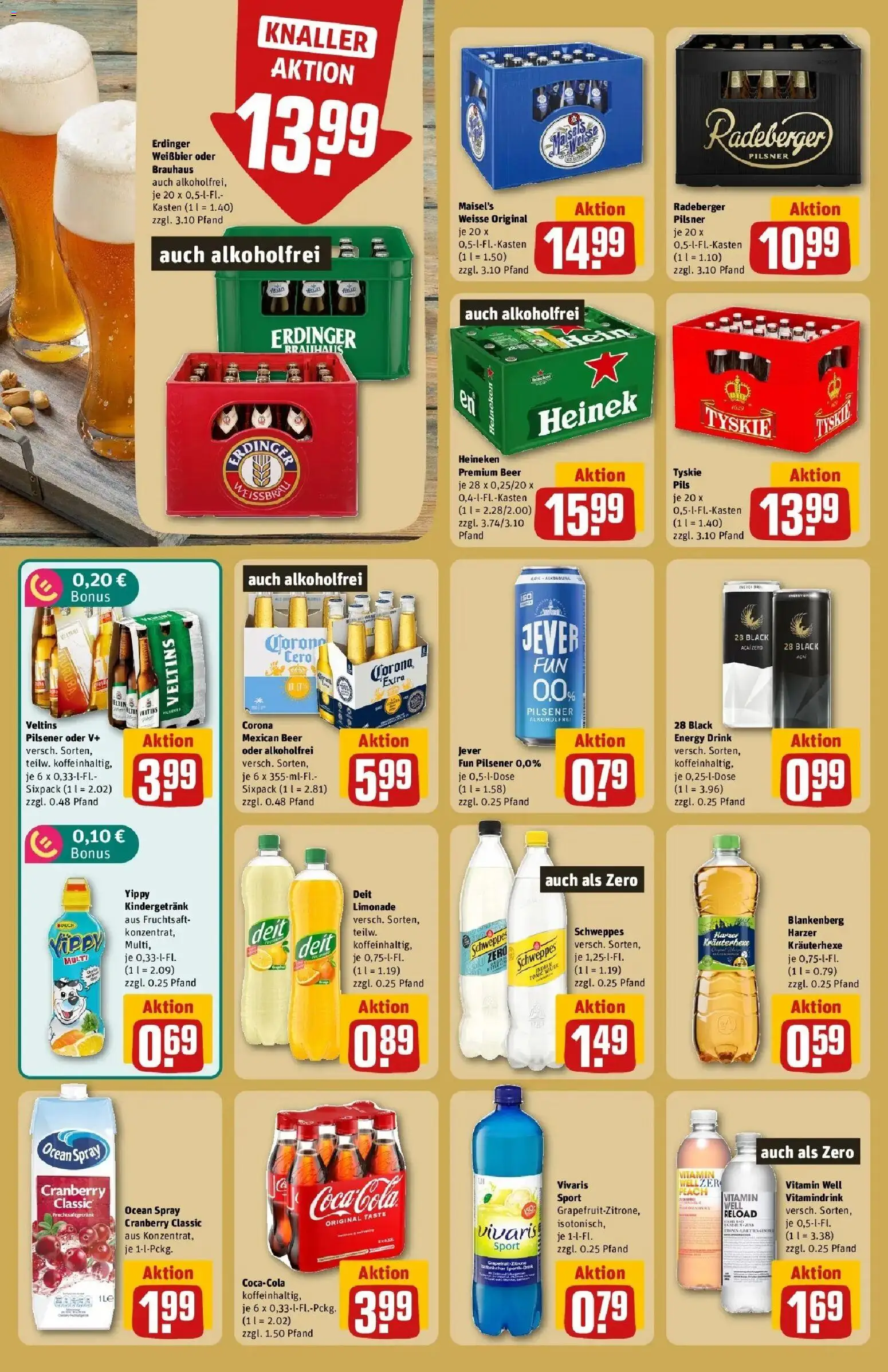 REWE Prospekt ab 17.08.2026 zum Blättern » Angebote | Seite: 26 | Produkte: Tyskie, Weißbier, Limonade, Schweppes